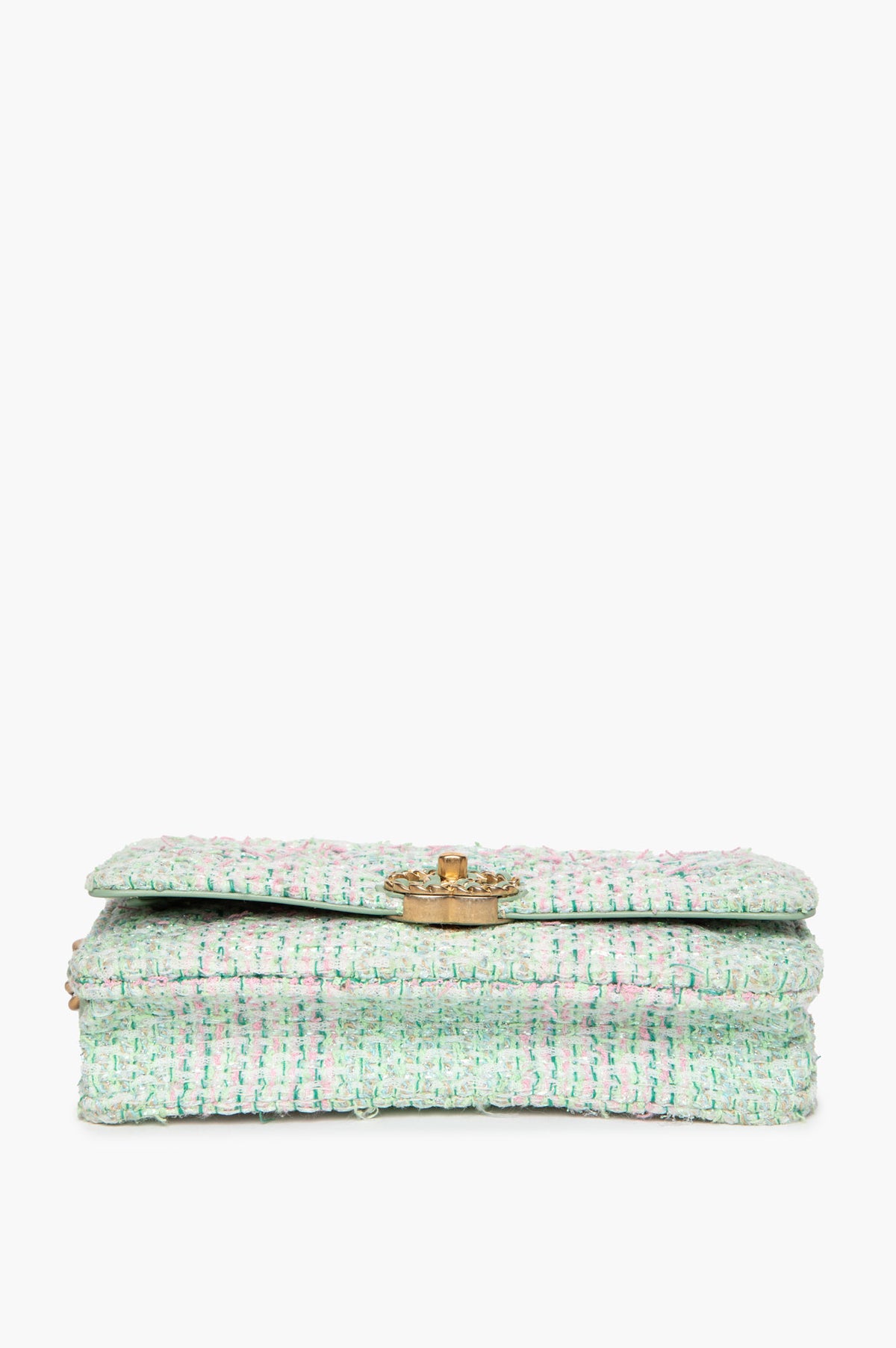 Chanel Cruise 2024 Green Iridescent Tweed 19 WOC