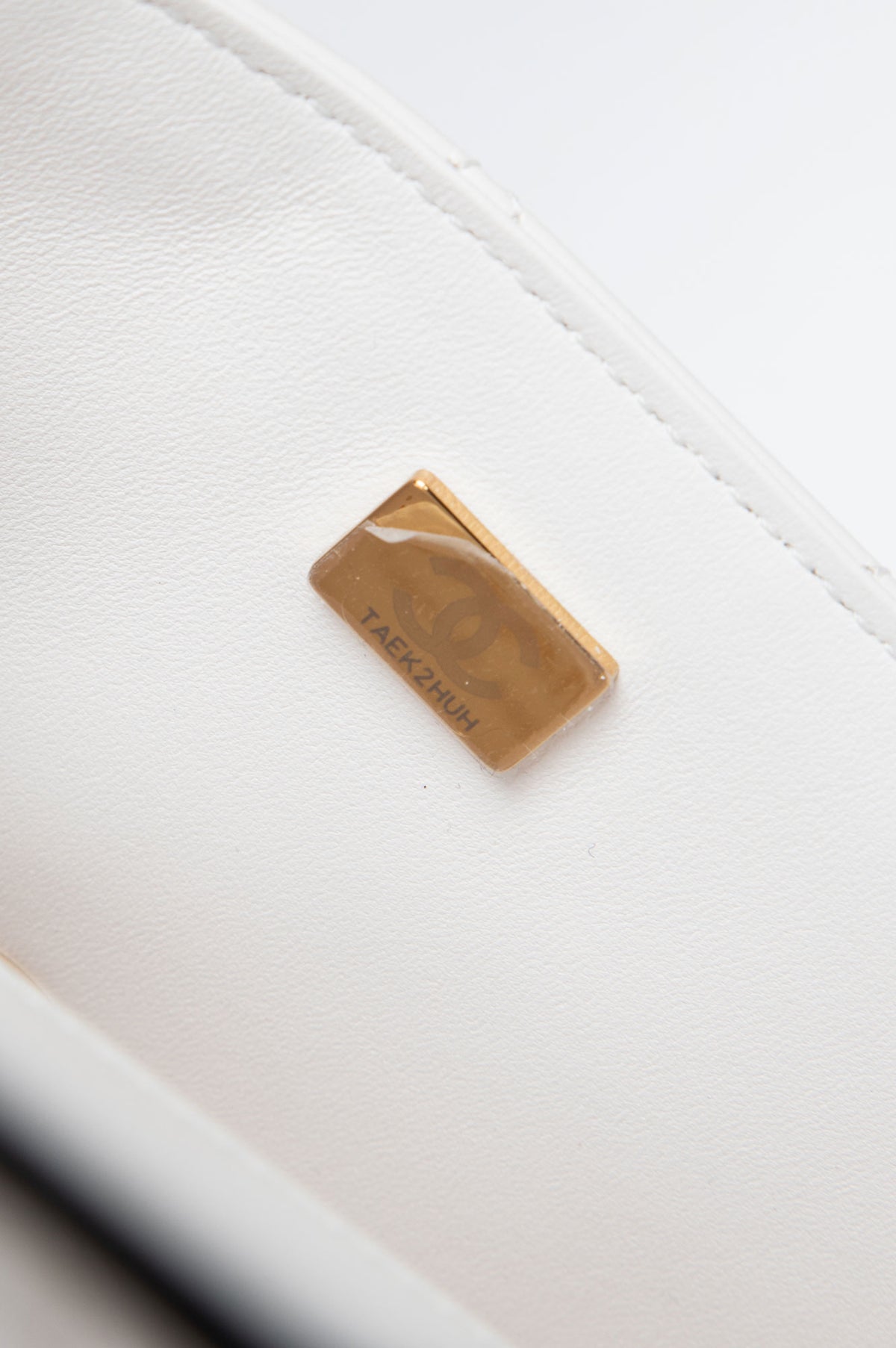 Chanel Spring 25P White/Black Lambskin Mini Graphic Frame Flap Bag