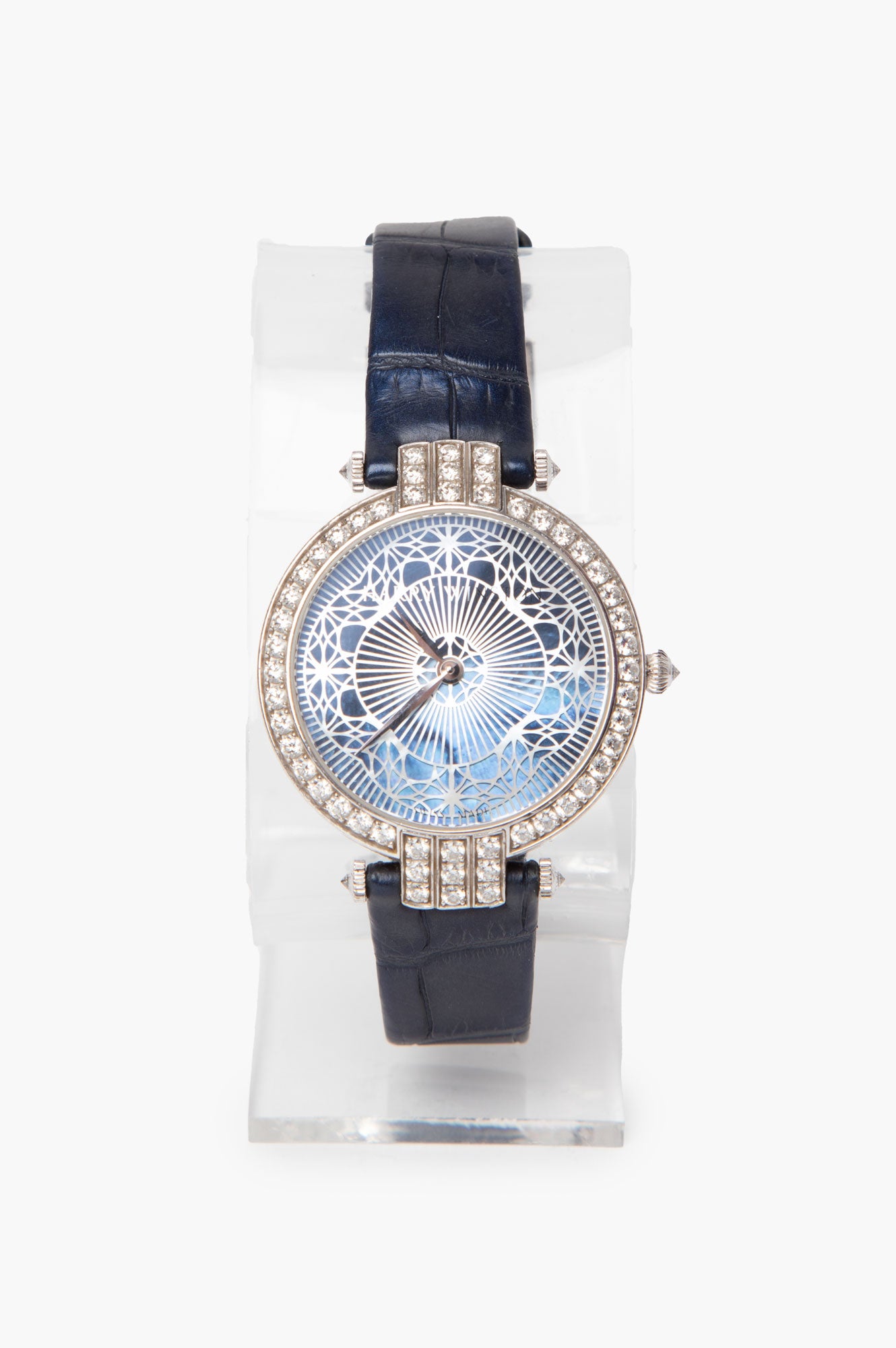 Harry Winston Blue Premier Pearly Lace Automatic 36mm Watch