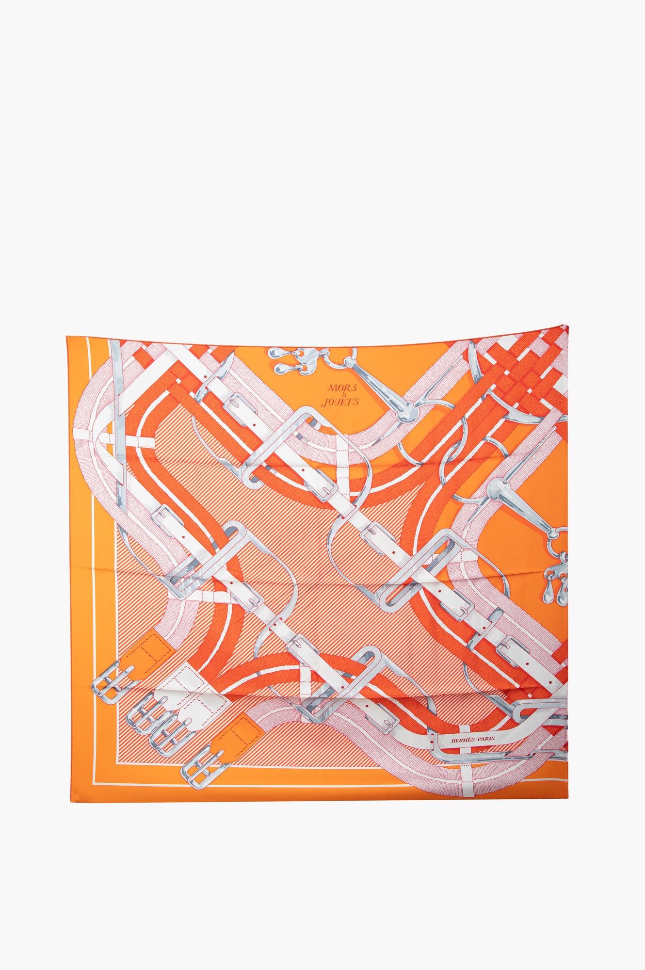 Hermes Orange Mors & Jouets 90*90 Silk Scarf