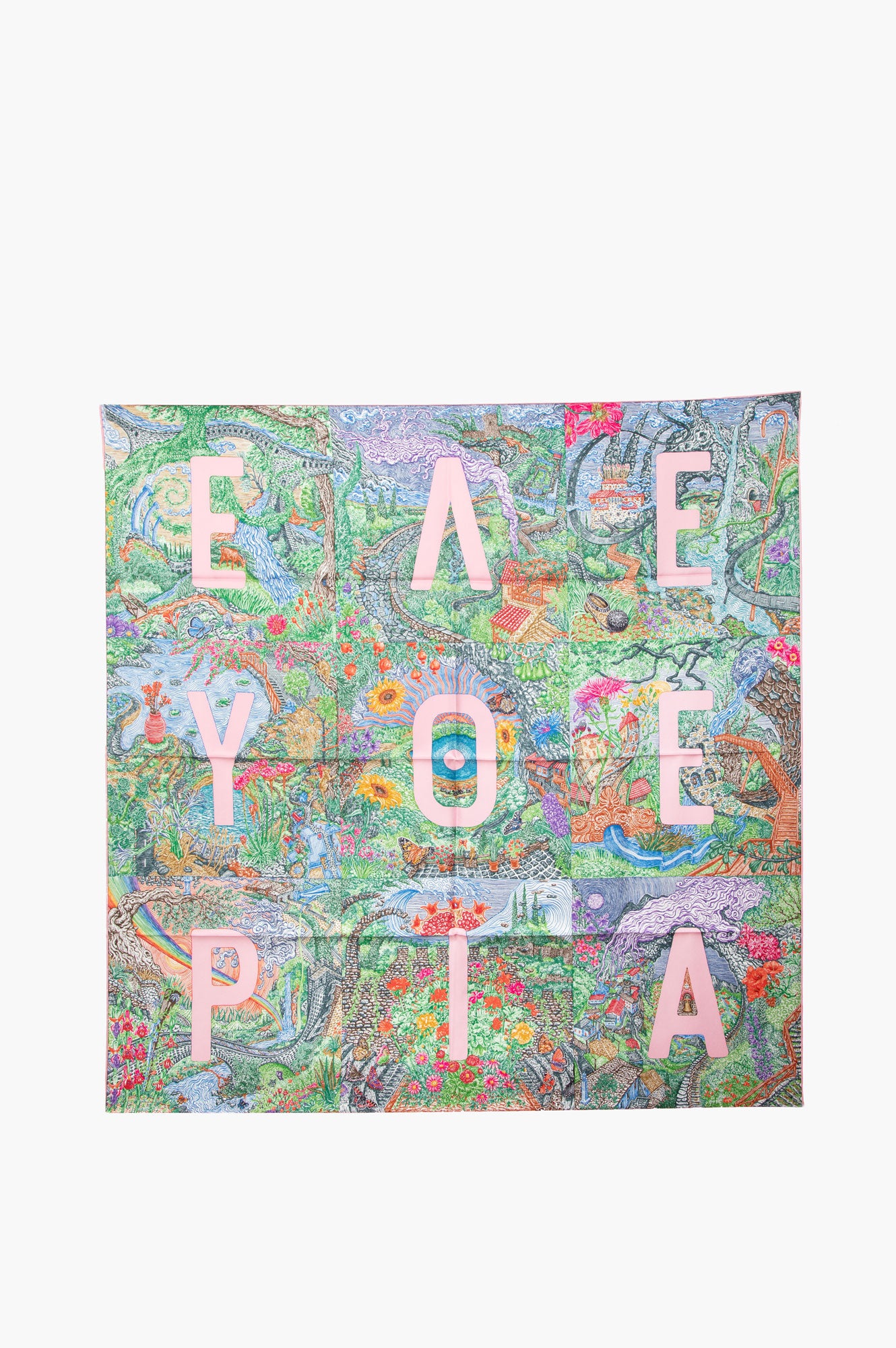 Hermes Green Eleytheria 90*90 Silk Scarf