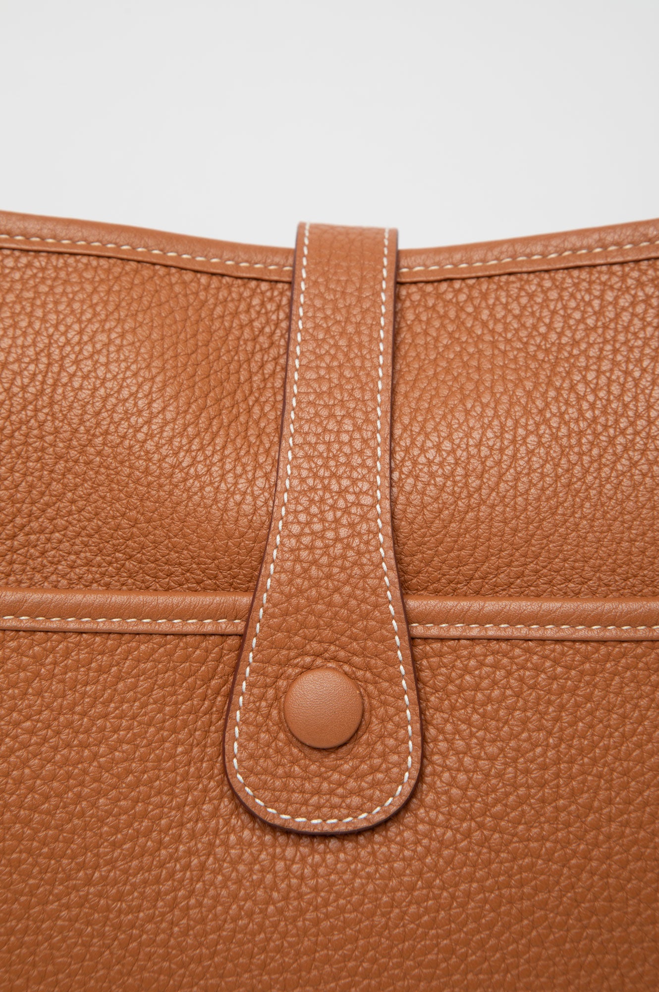 Hermes 2015 Gold Evelyne GM Clemence Palladium Bag