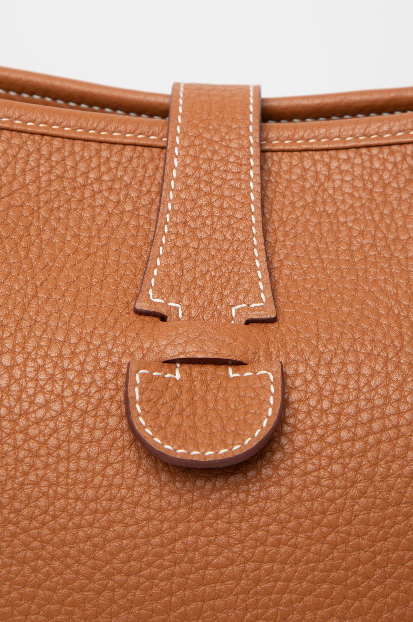 Hermes 2015 Gold Evelyne GM Clemence Palladium Bag