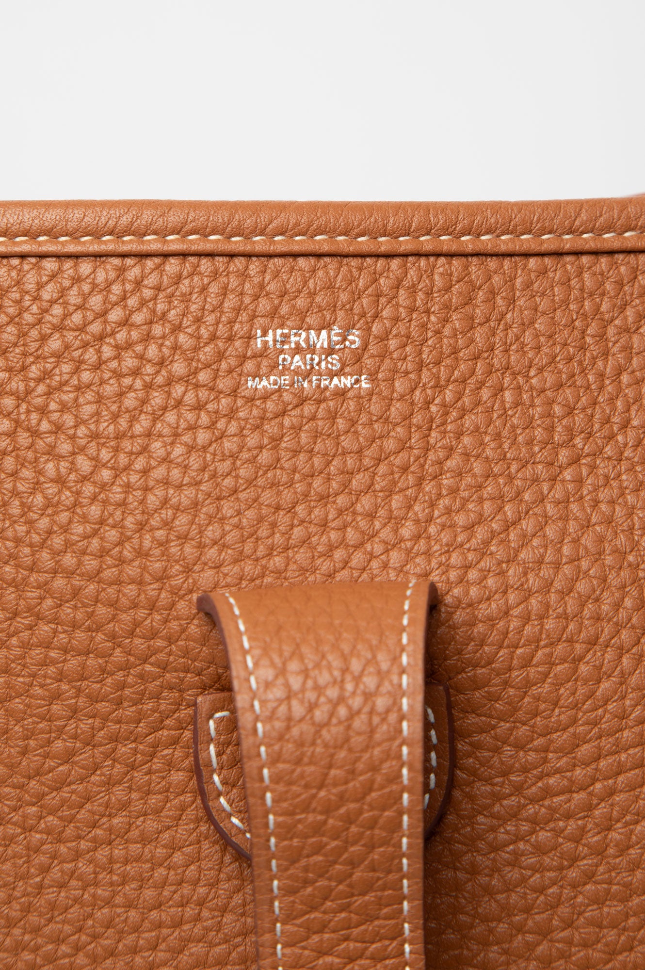 Hermes 2015 Gold Evelyne GM Clemence Palladium Bag
