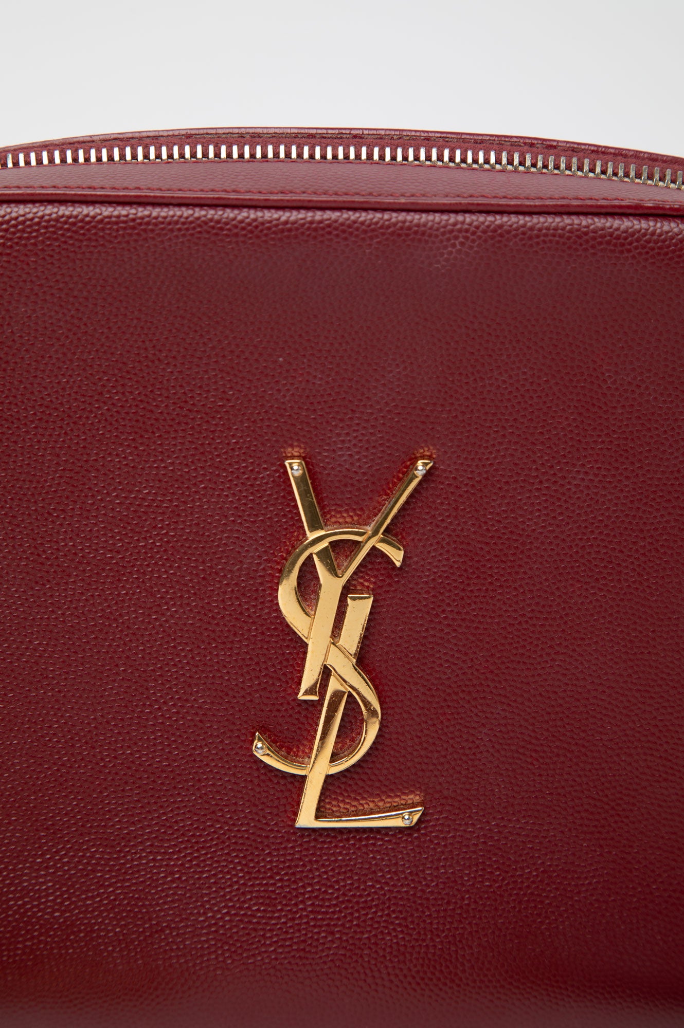 Saint Laurent Burgundy Camera Bag