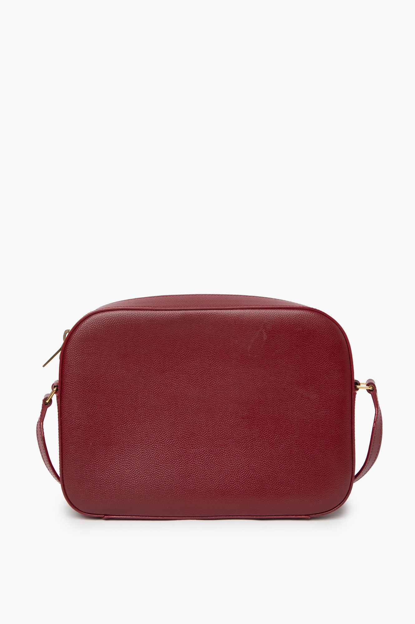 Saint Laurent Burgundy Camera Bag