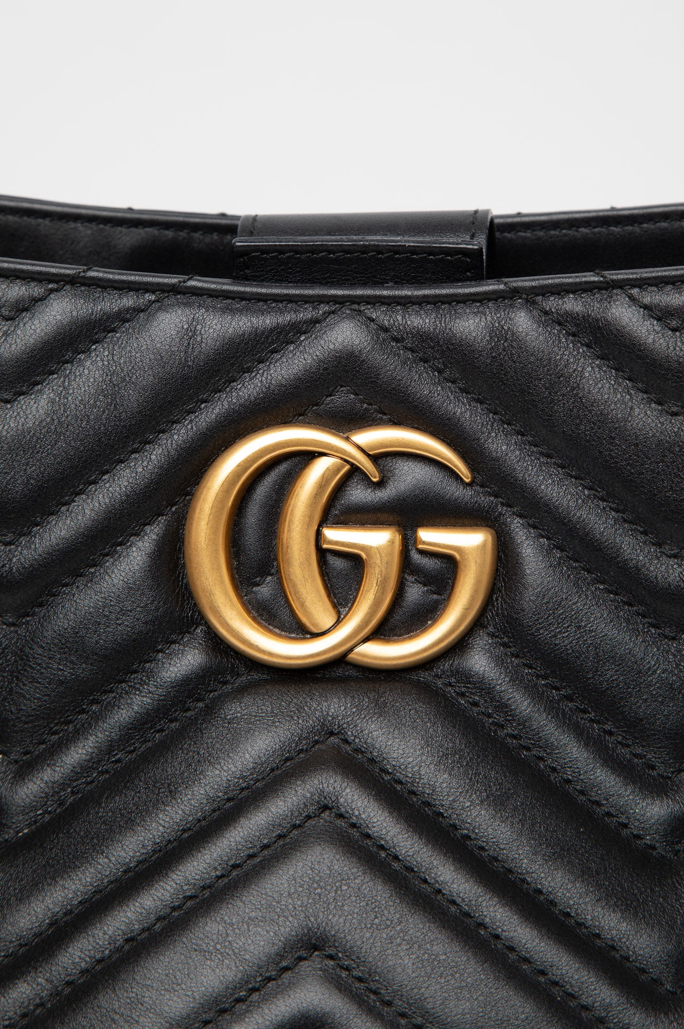 Gucci Black GG Marmont Quilted Leather Tote Bag