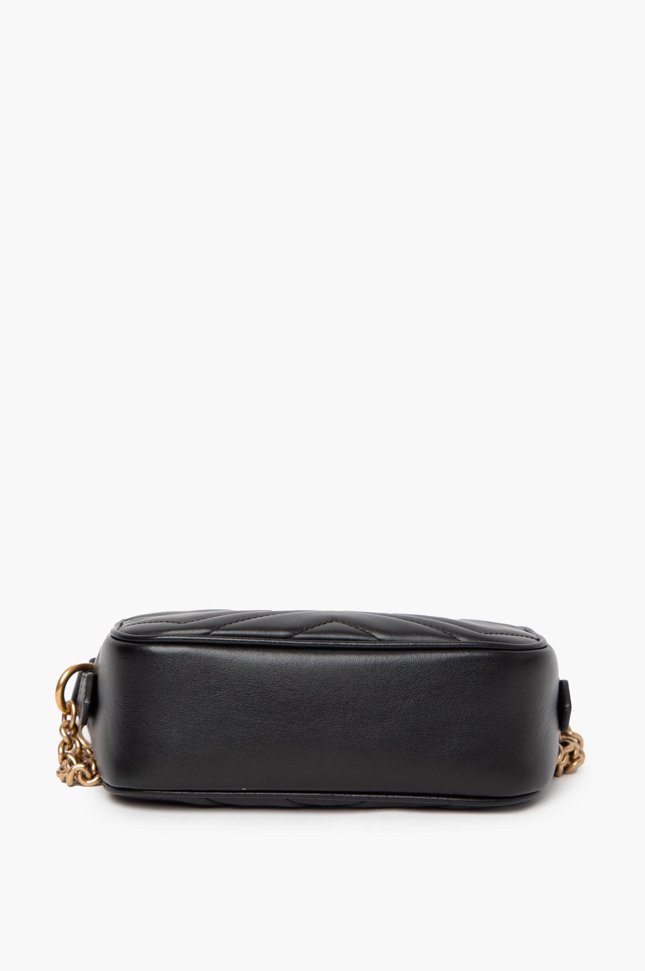Gucci Black GG Marmont Leather Mini Camera Bag