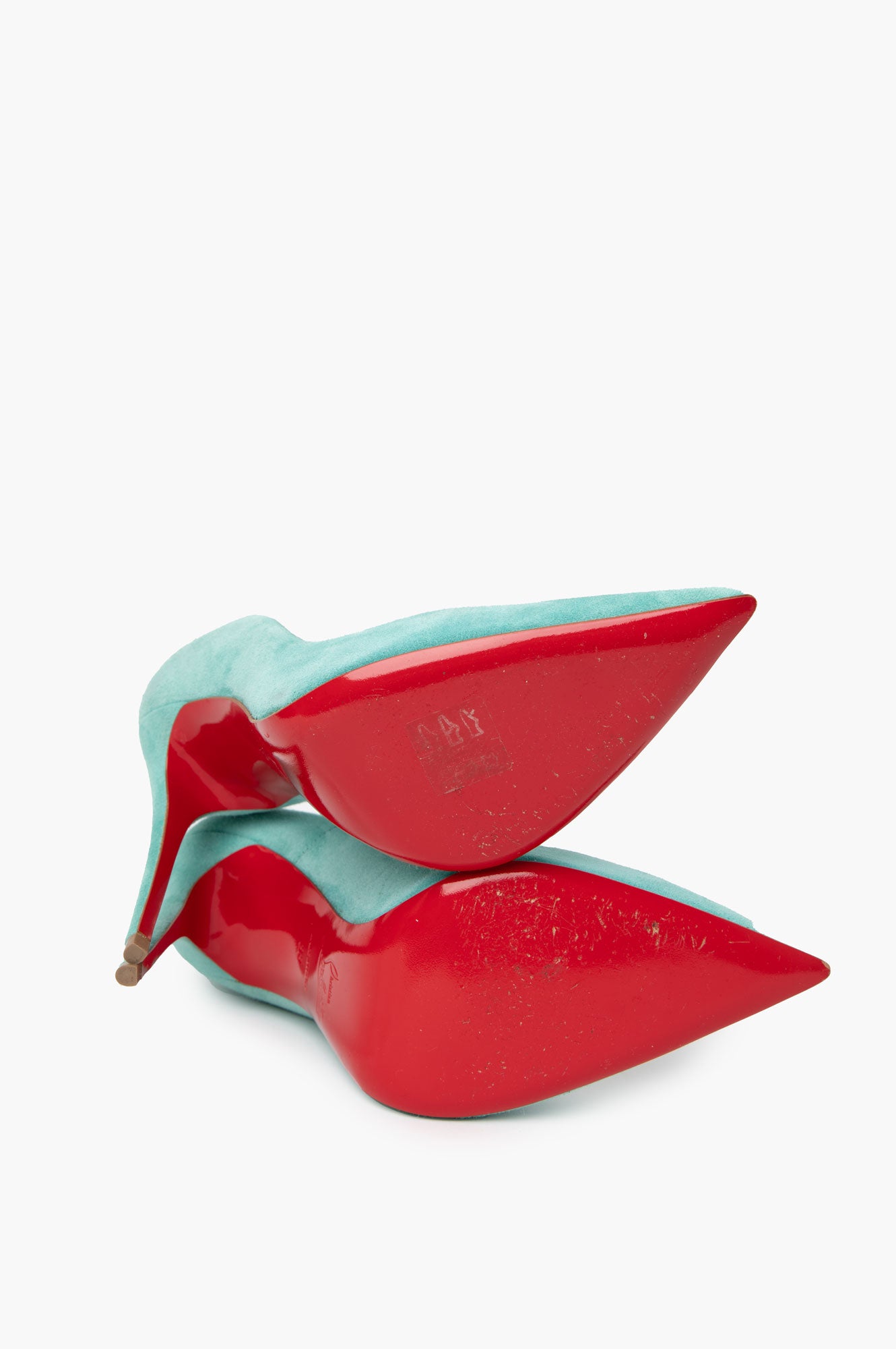 Christian Louboutin So Kate Suede Blue Size 38