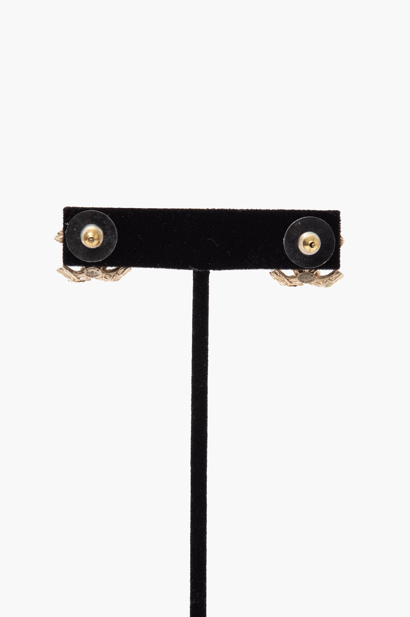 Chanel CC Logo With Crystal Earrings