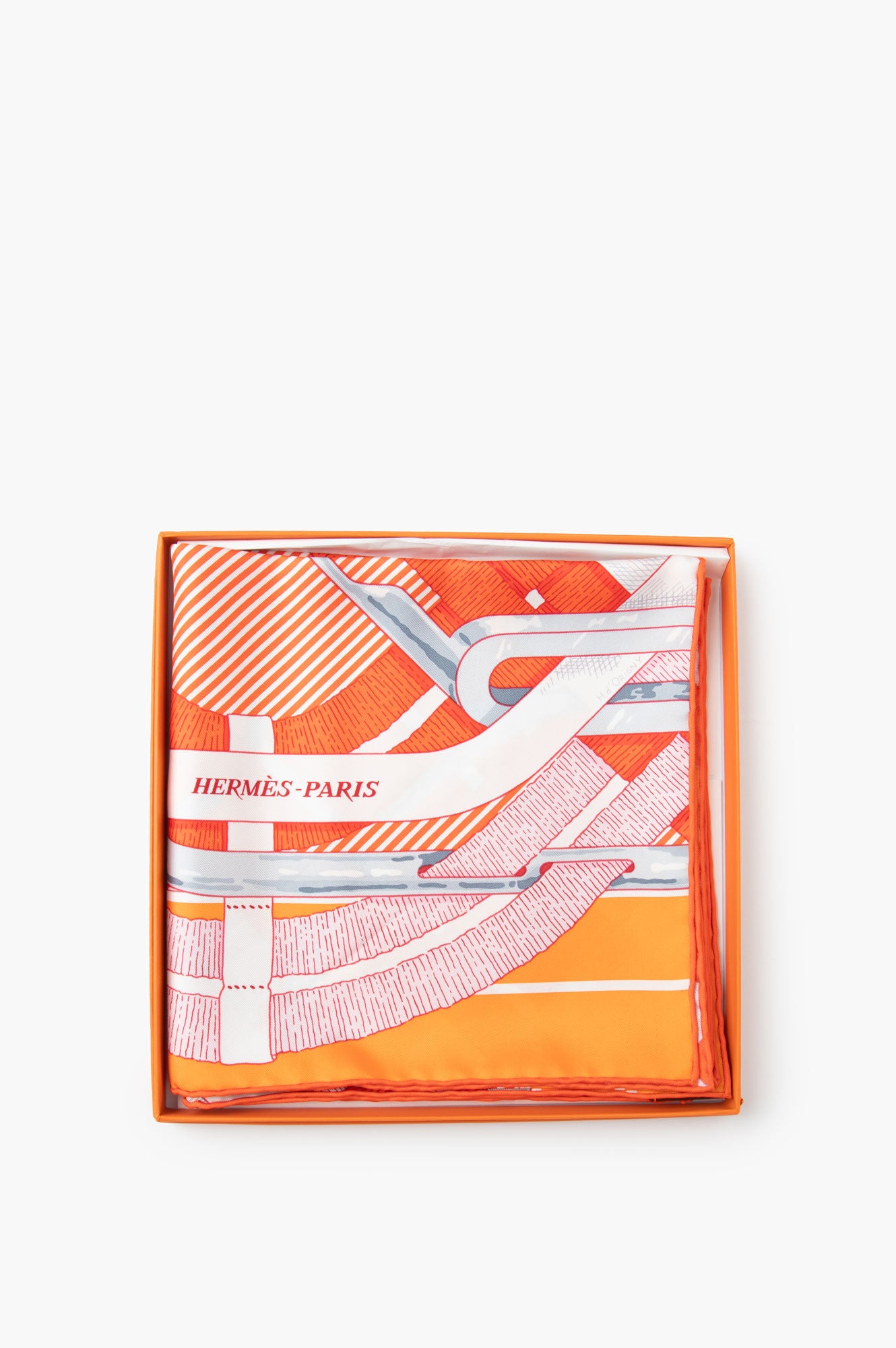 Hermes Orange Mors & Jouets 90*90 Silk Scarf