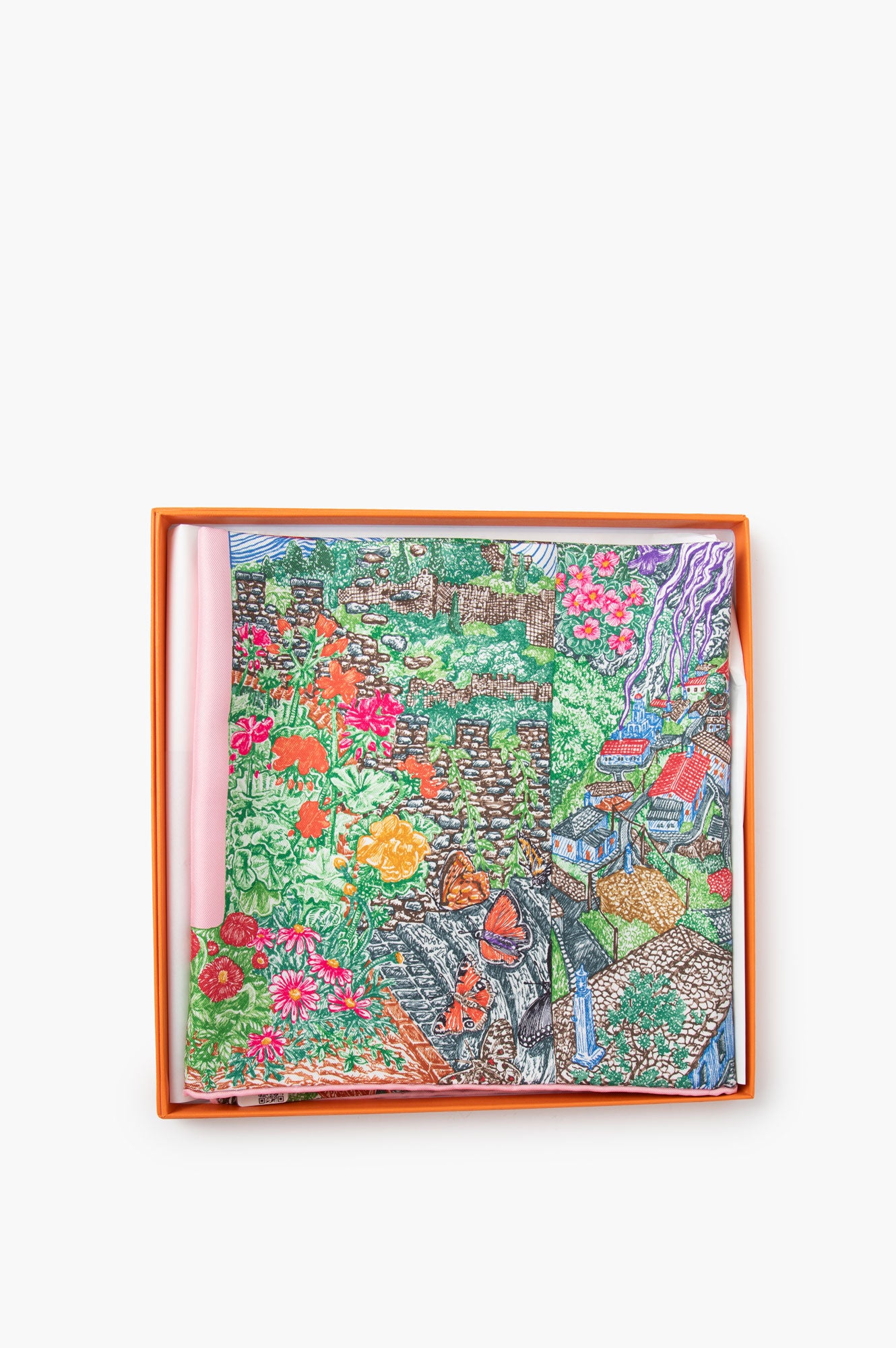 Hermes Green Eleytheria 90*90 Silk Scarf