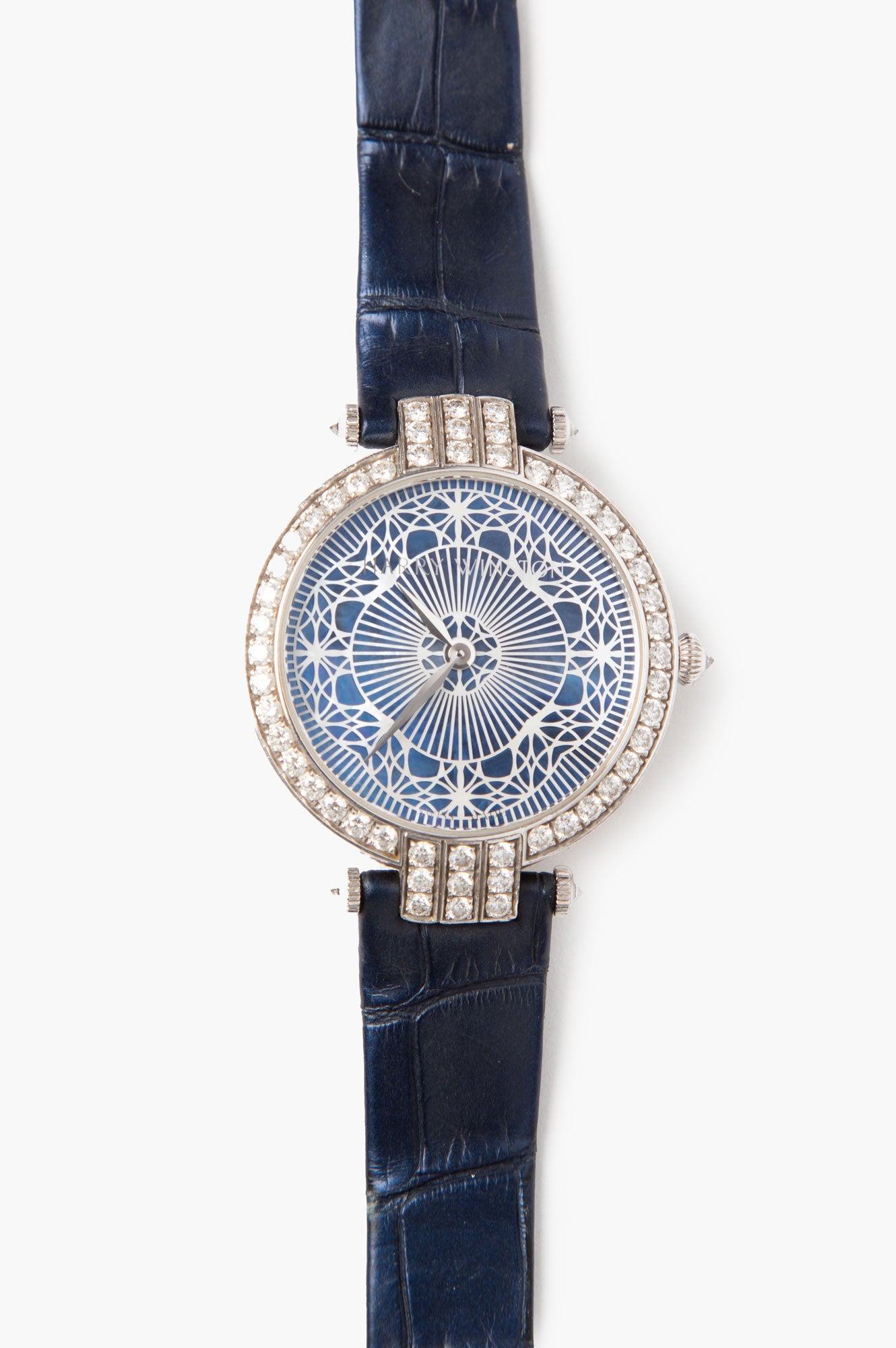 Harry Winston Blue Premier Pearly Lace Automatic 36mm Watch