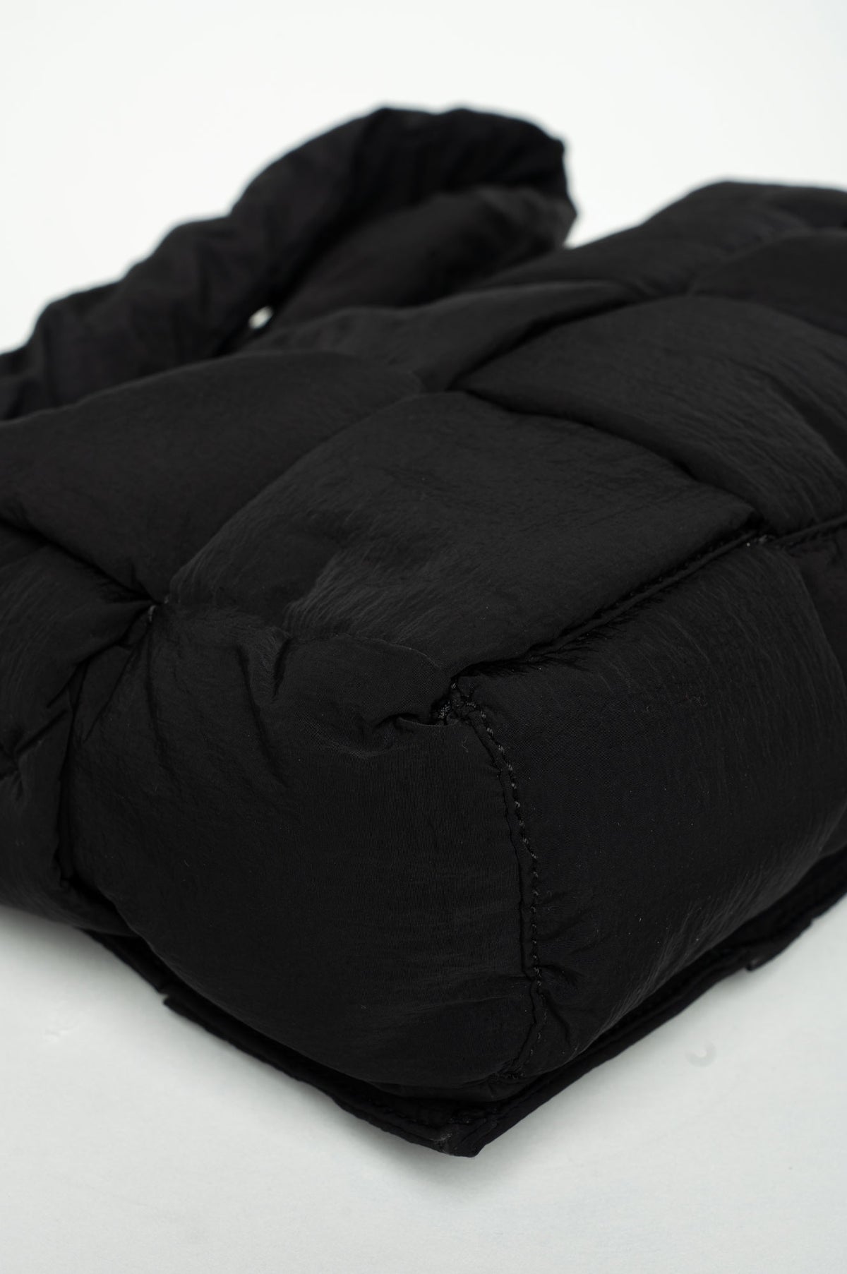 Bottega Veneta Black Nylon Padded Tech Cassette Bag