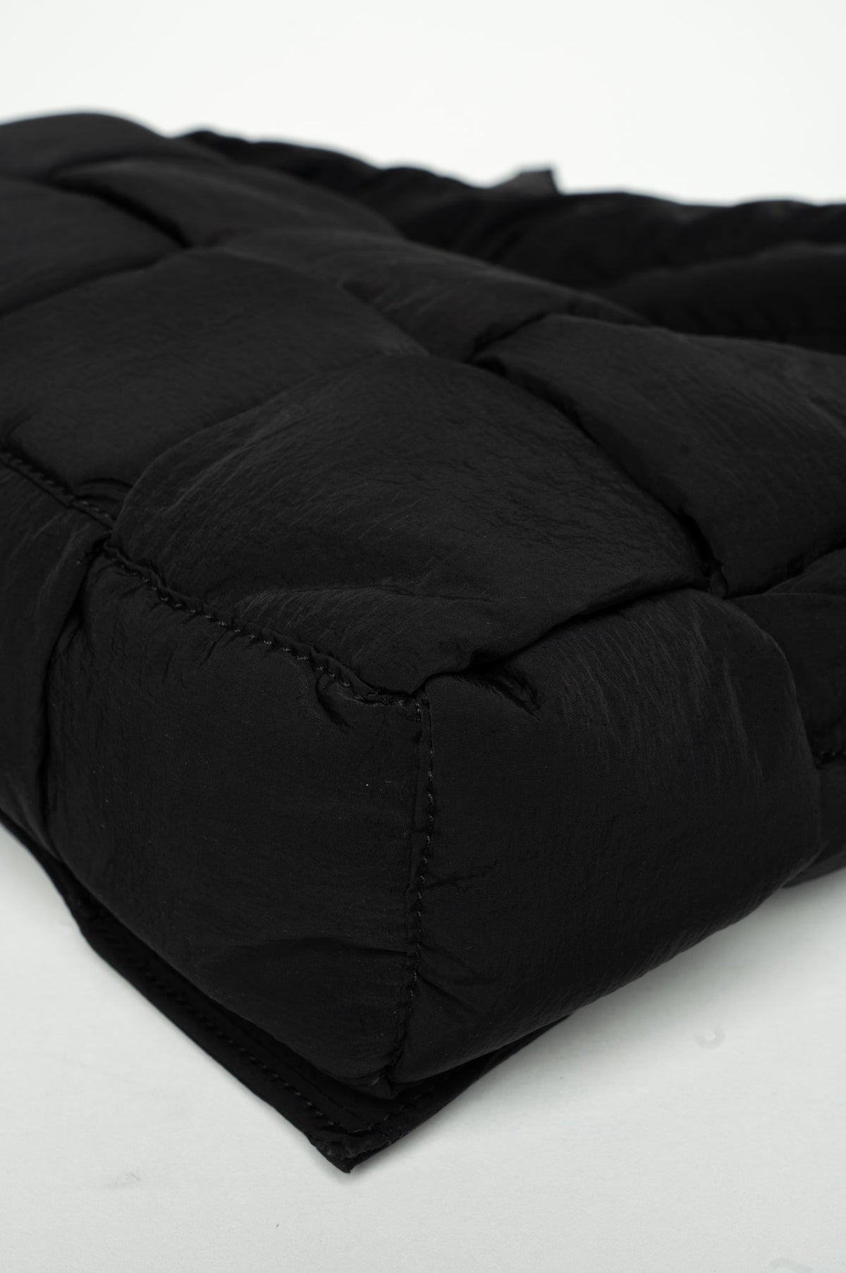 Bottega Veneta Black Nylon Padded Tech Cassette Bag