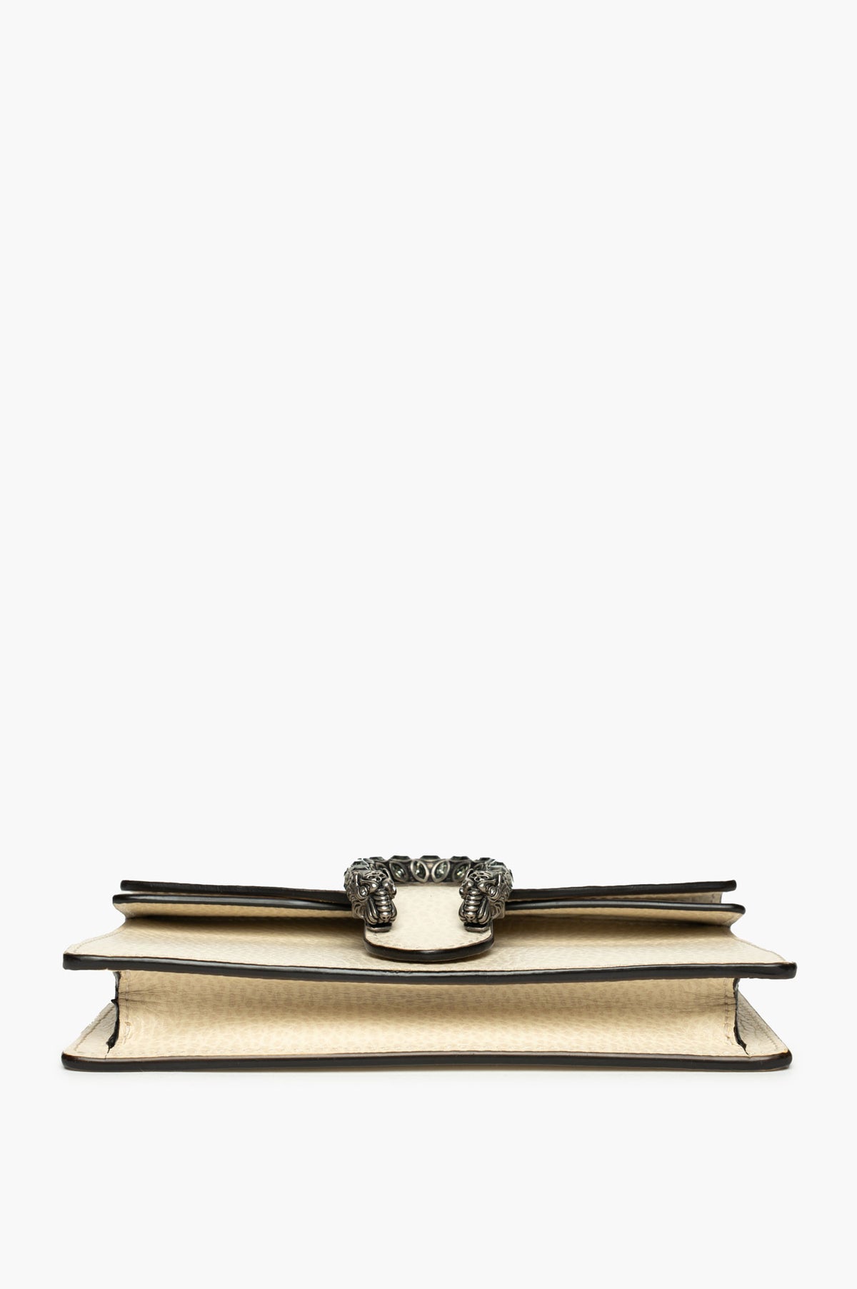 Gucci White Grained Leather Dionysus Super Mini Bag