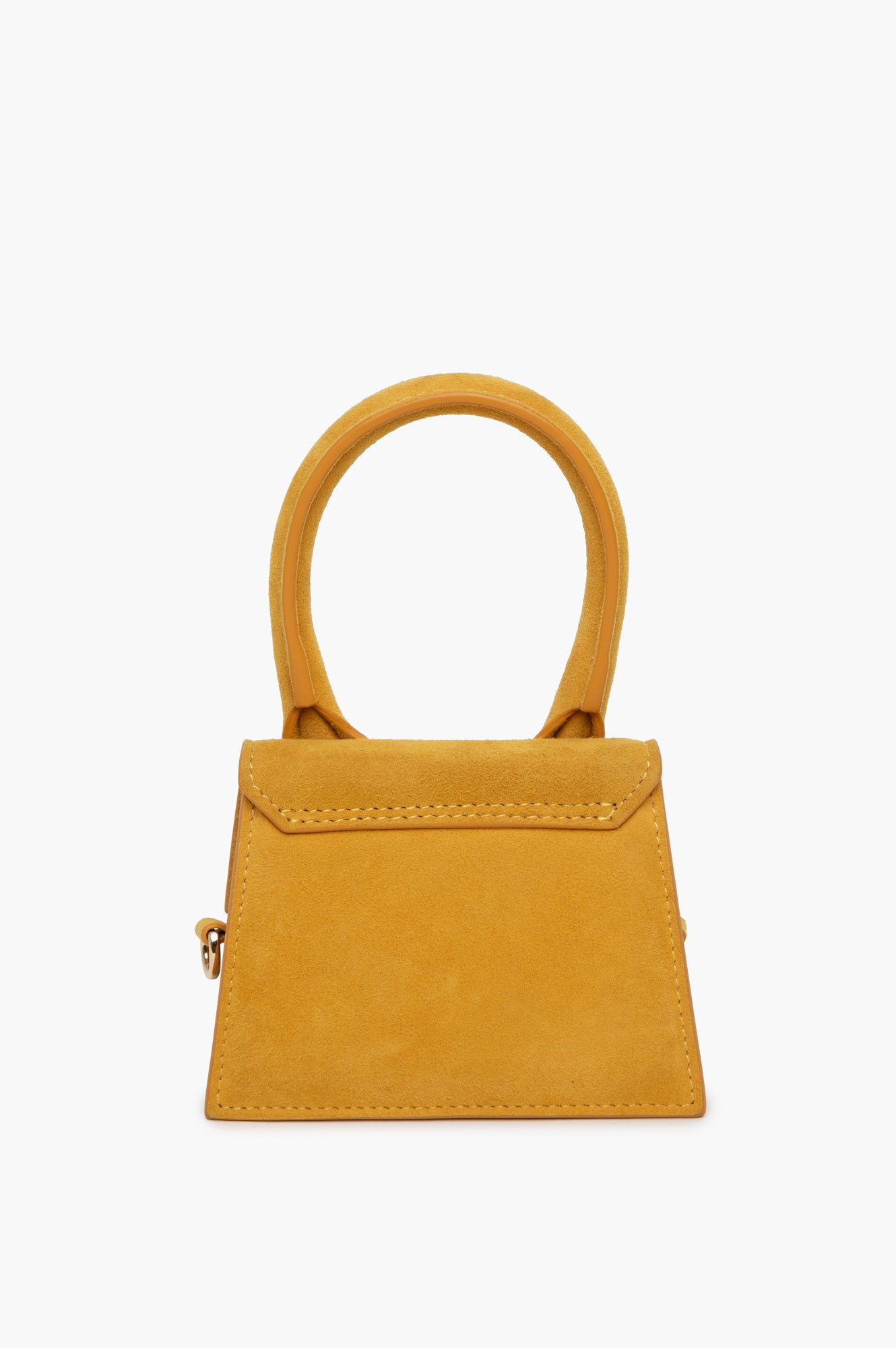 Jacquemus Yellow Suede Le Chiquito Mini Bag With Strap