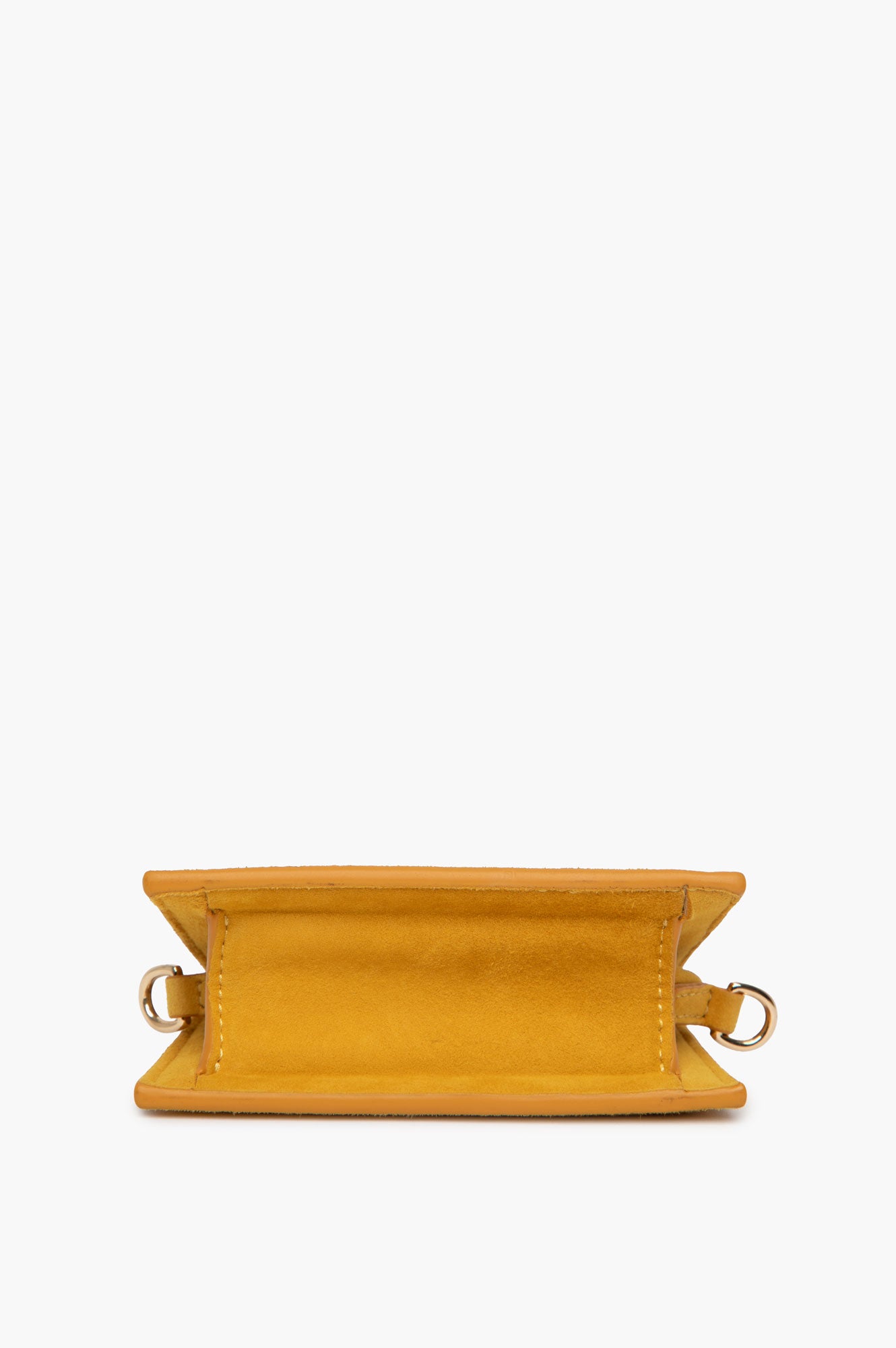 Jacquemus Yellow Suede Le Chiquito Mini Bag With Strap