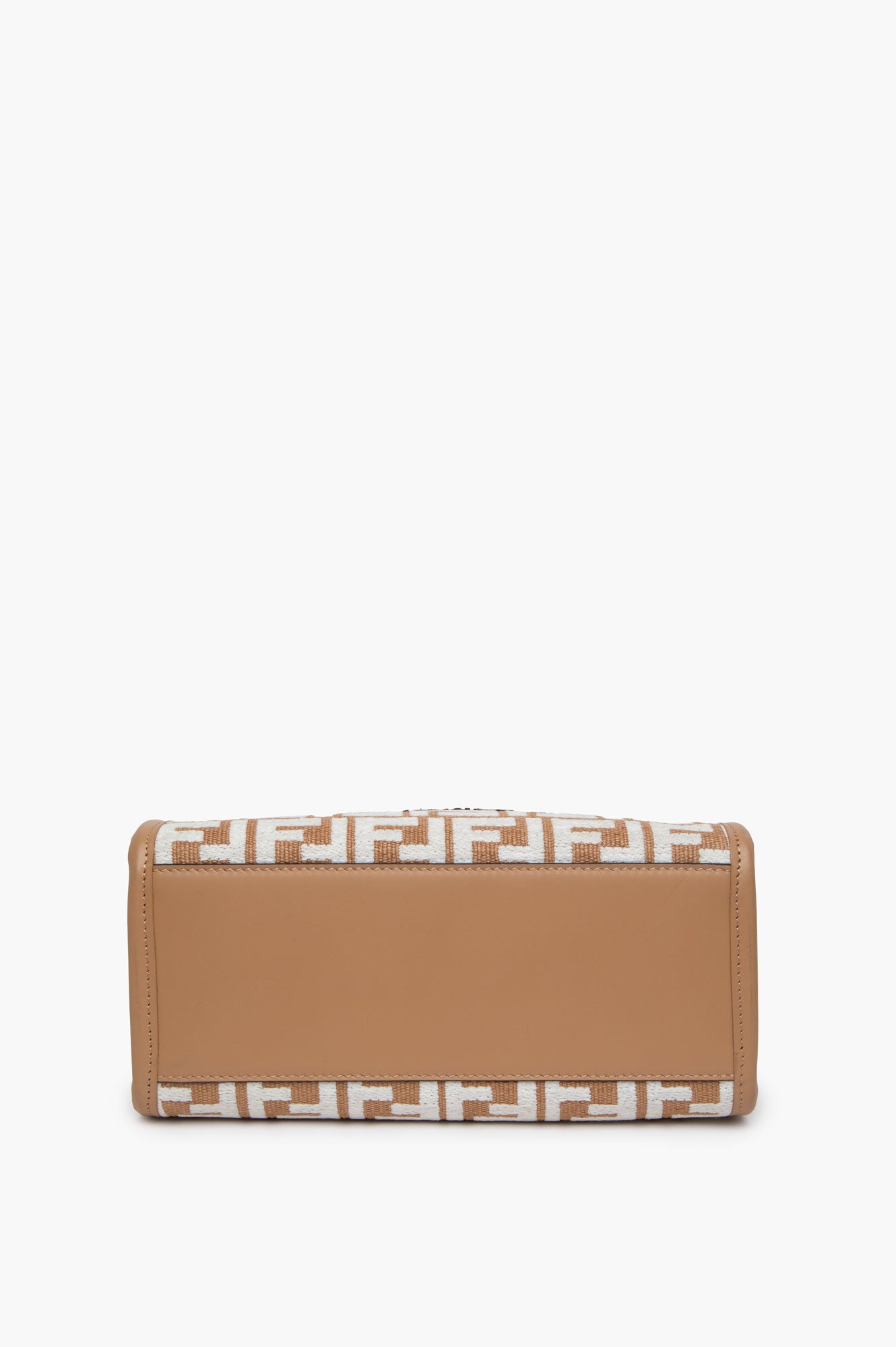 Fendi Beige Zucca FF Small Sunshine Tote Bag With Strap