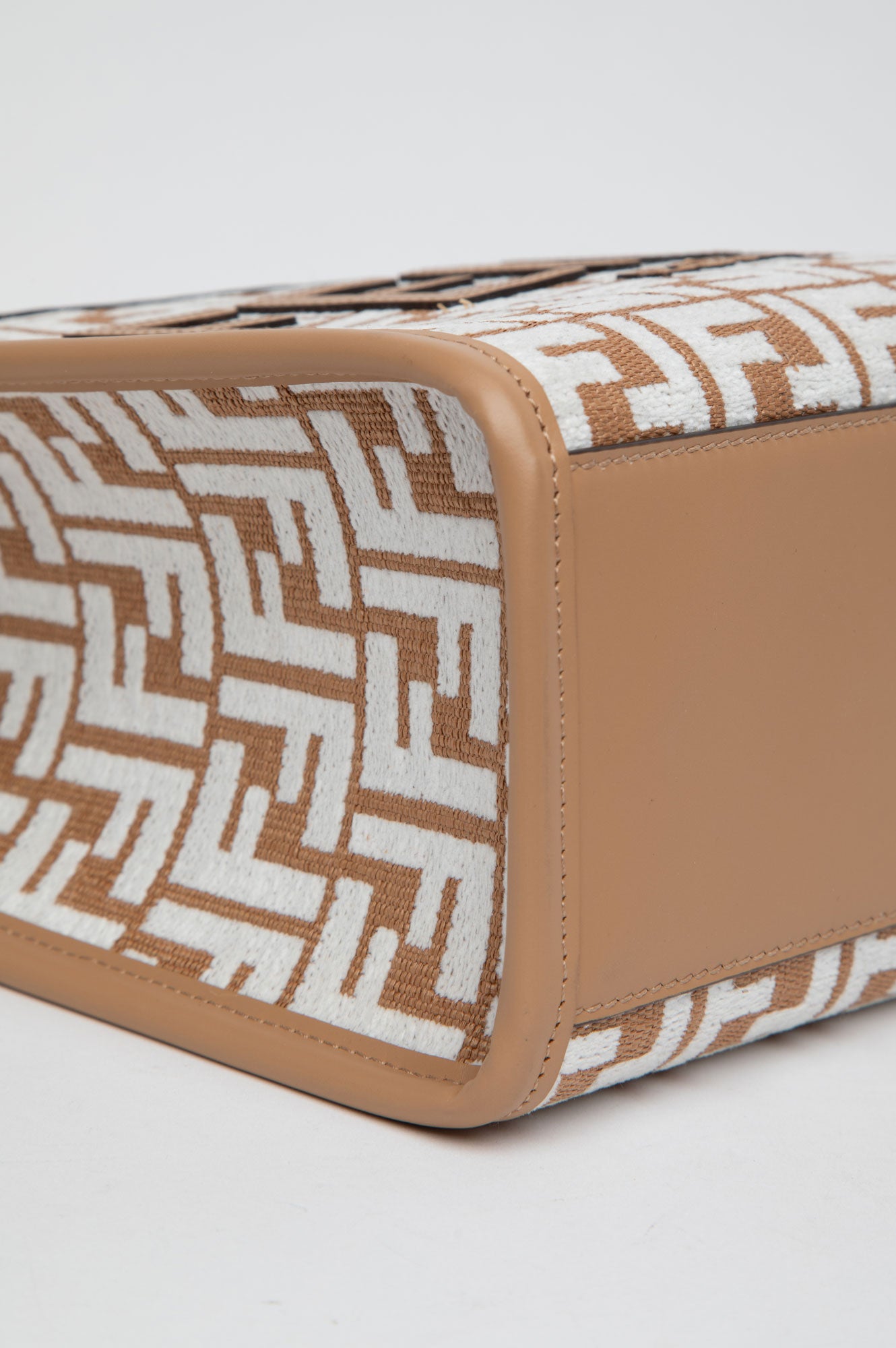 Fendi Beige Zucca FF Small Sunshine Tote Bag With Strap