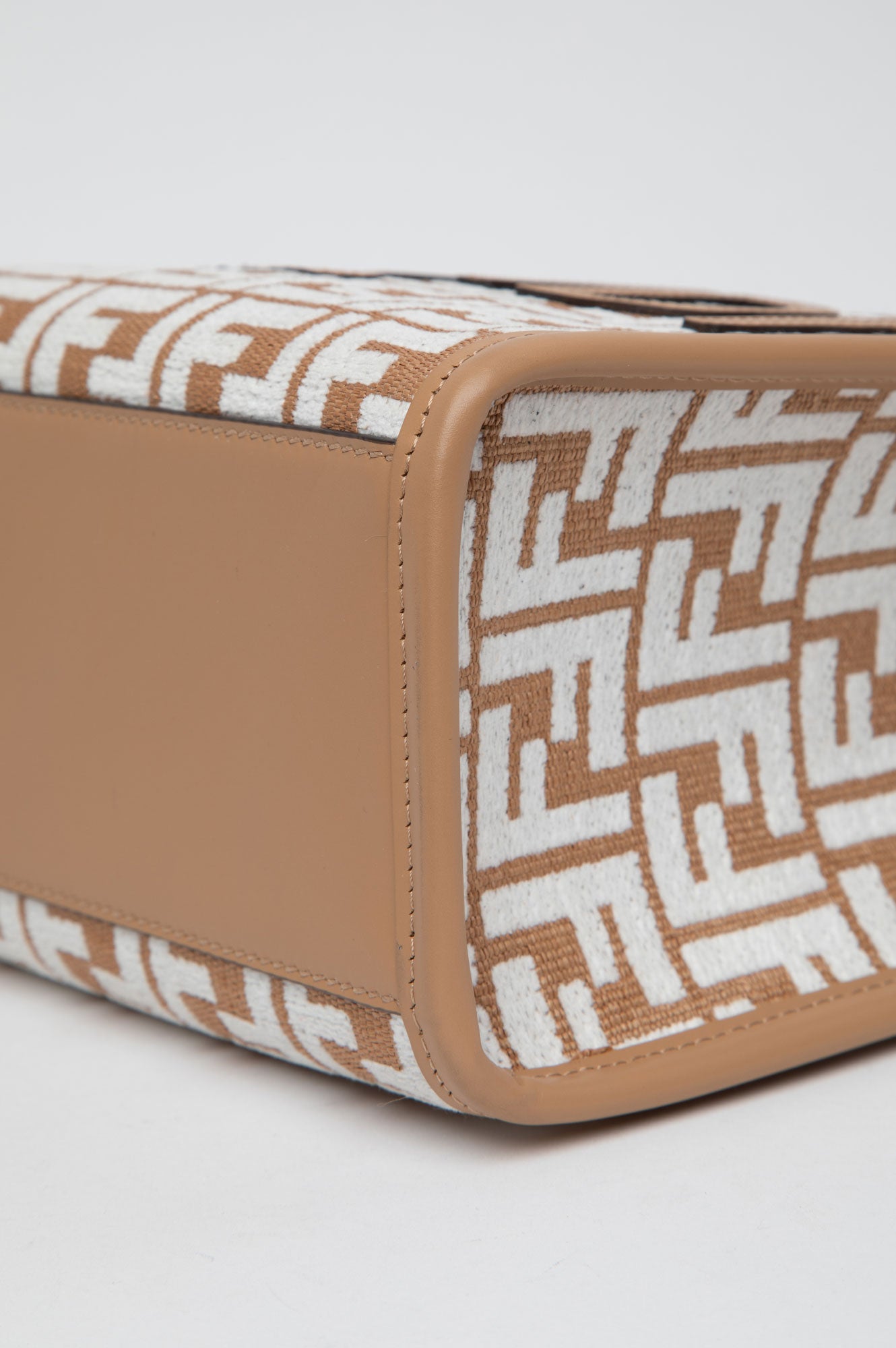 Fendi Beige Zucca FF Small Sunshine Tote Bag With Strap