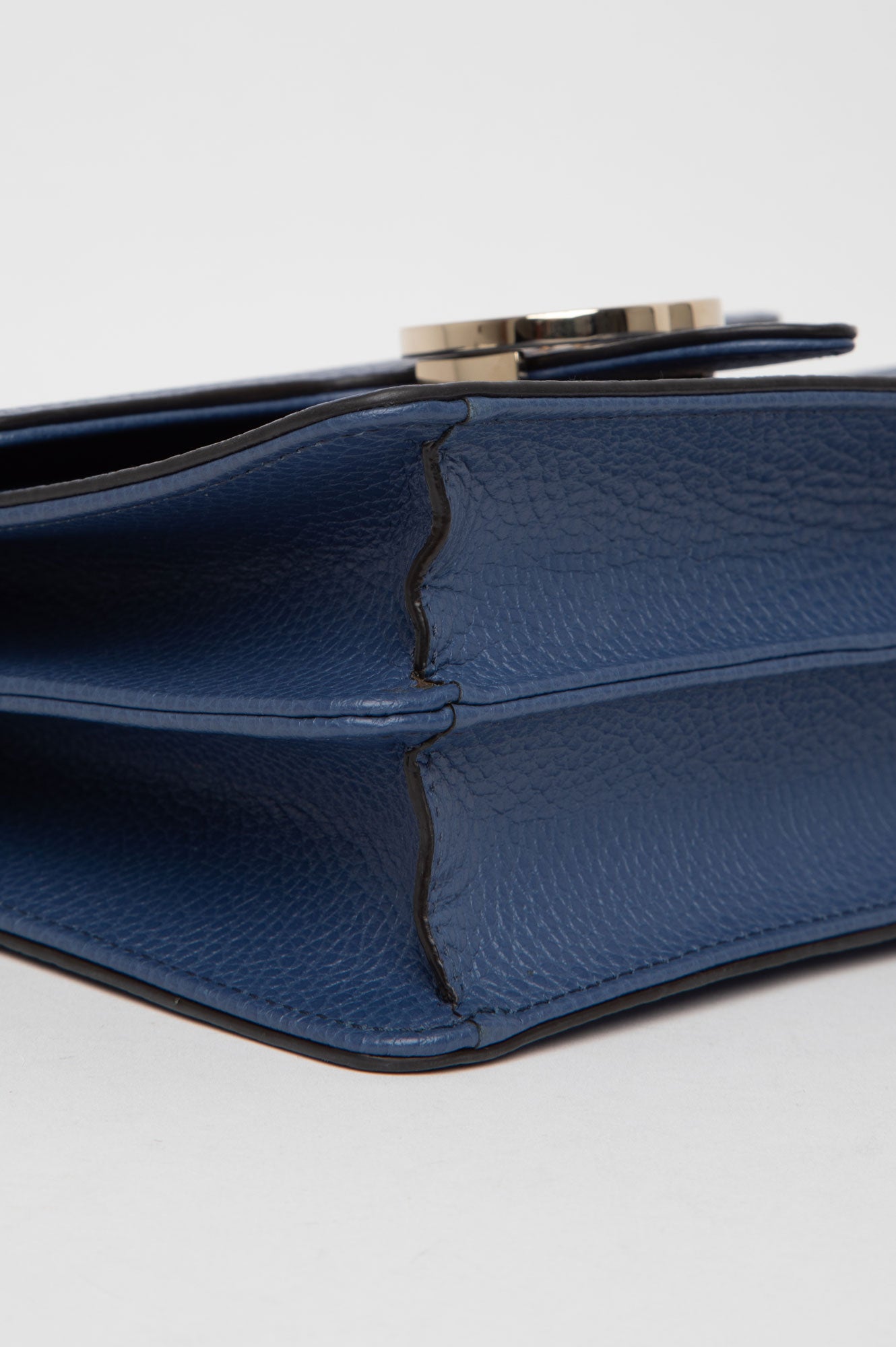 Gucci Blue Small Dollar Interlock GG Leather Bag