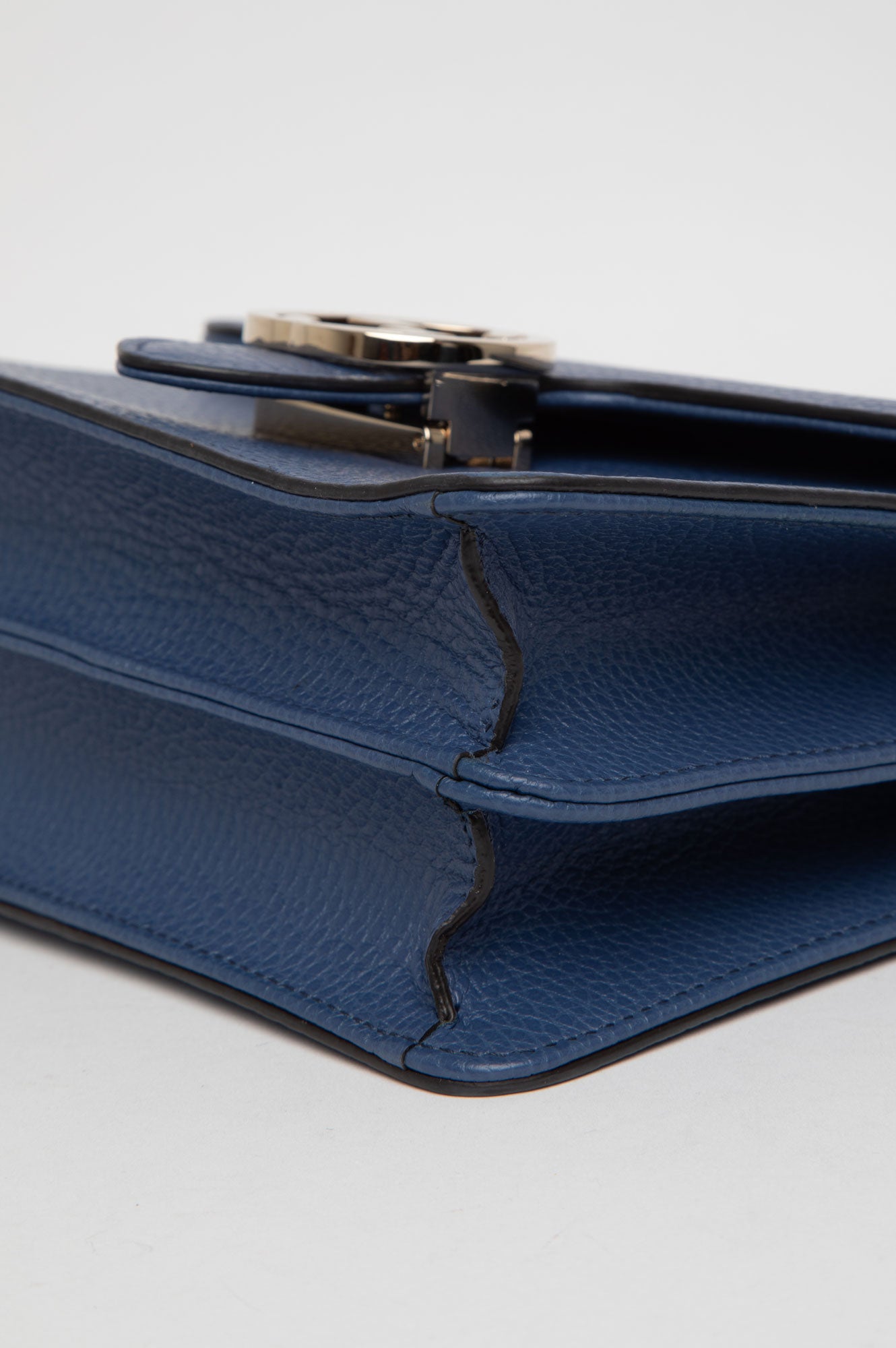 Gucci Blue Small Dollar Interlock GG Leather Bag