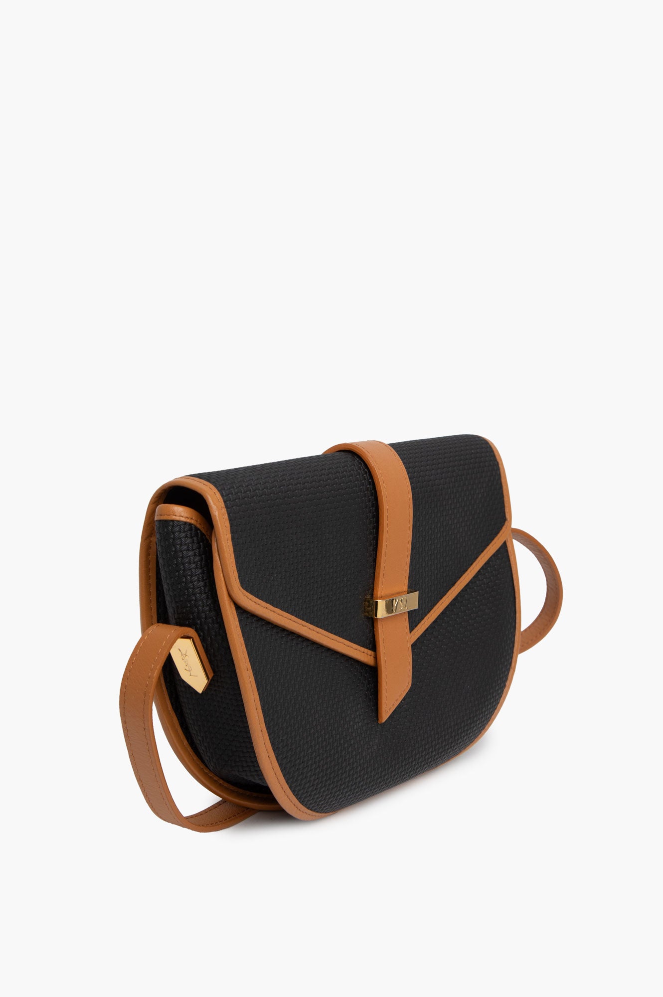 Saint Laurent Black Medium Coated Canvas Bag
