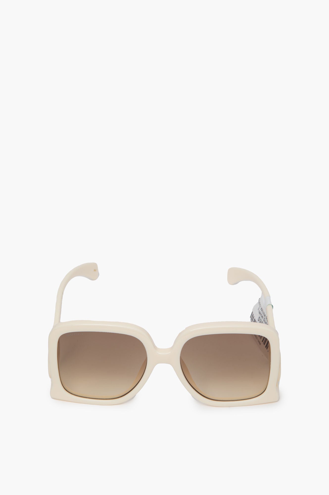 Gucci White Rectangular Frame Sunglass