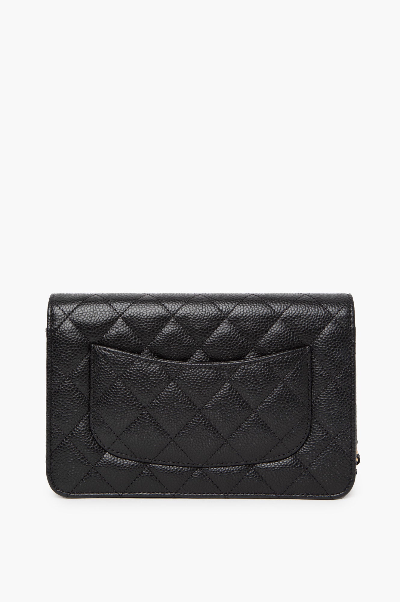Chanel Black Caviar Leather Wallet On Chain Bag