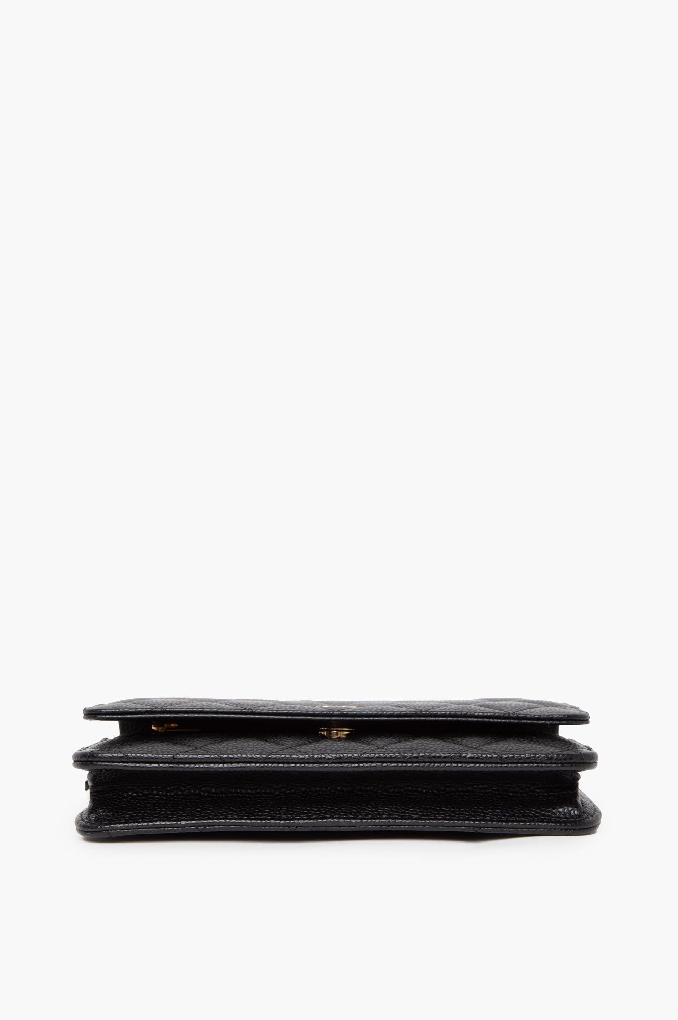 Chanel Black Caviar Leather Wallet On Chain Bag