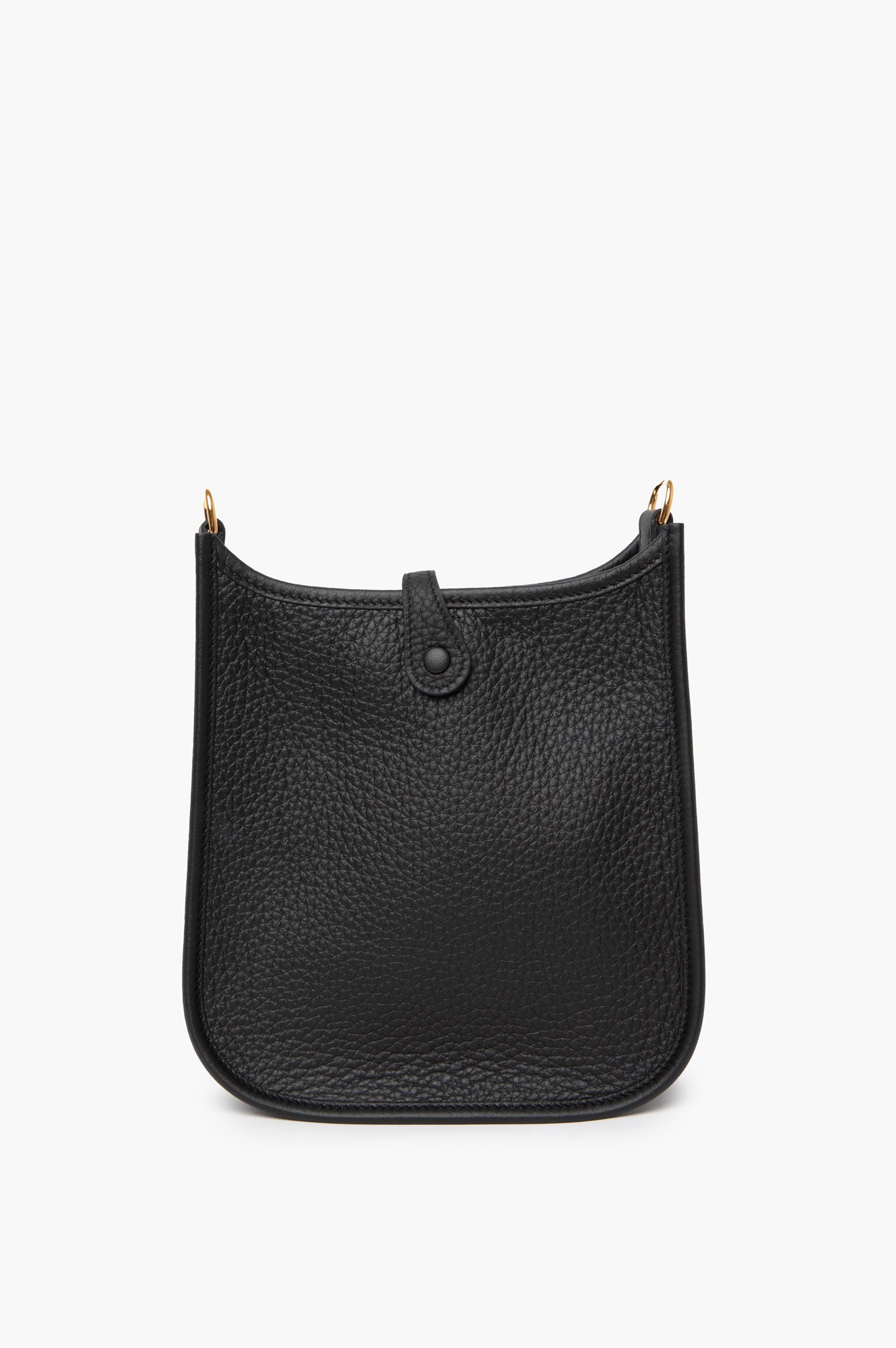 Hermes 2024 Evelyne 16 Black Gold Clemence Leather Crossbody Bag