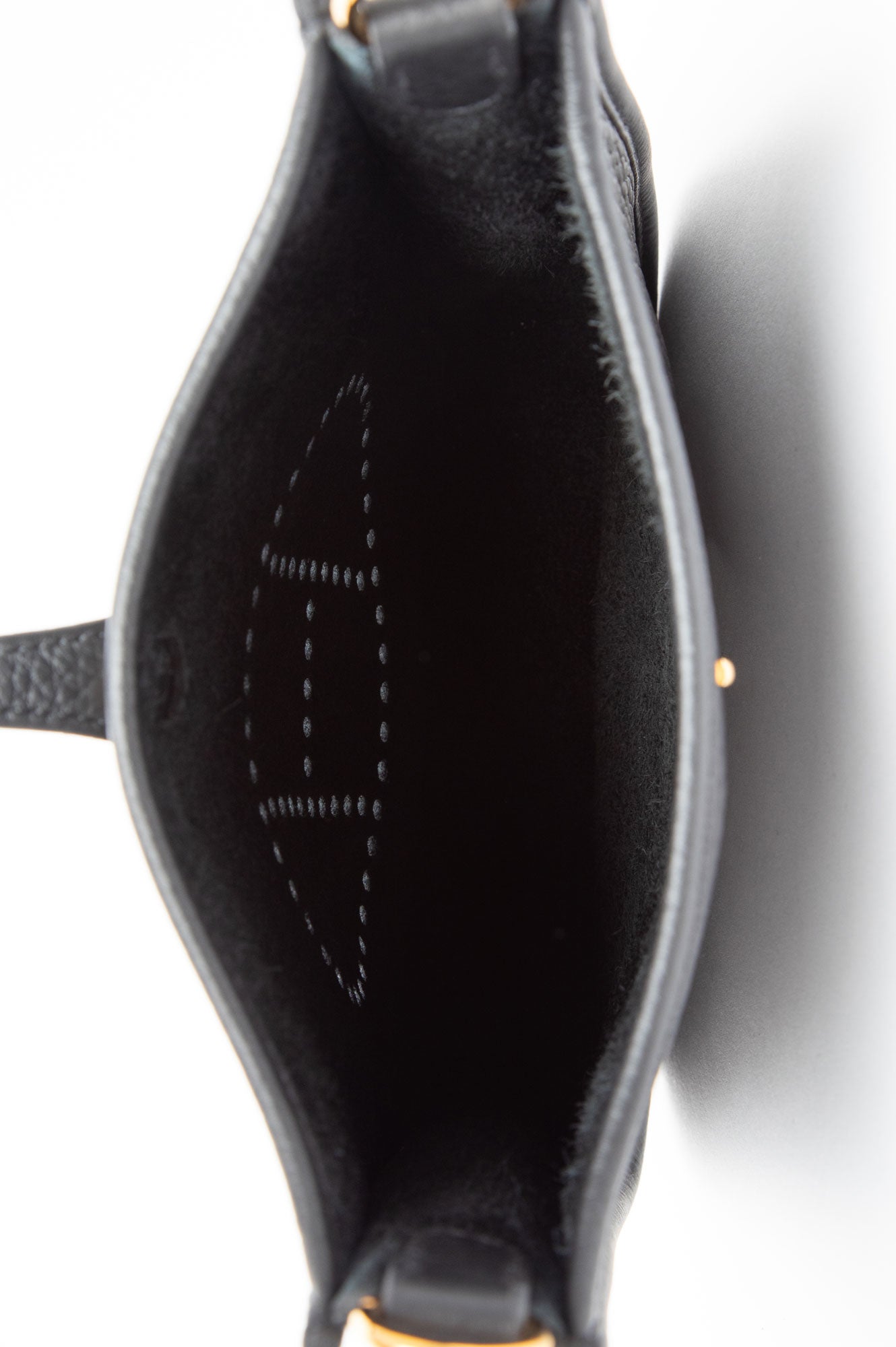 Hermes 2024 Evelyne 16 Black Gold Clemence Leather Crossbody Bag