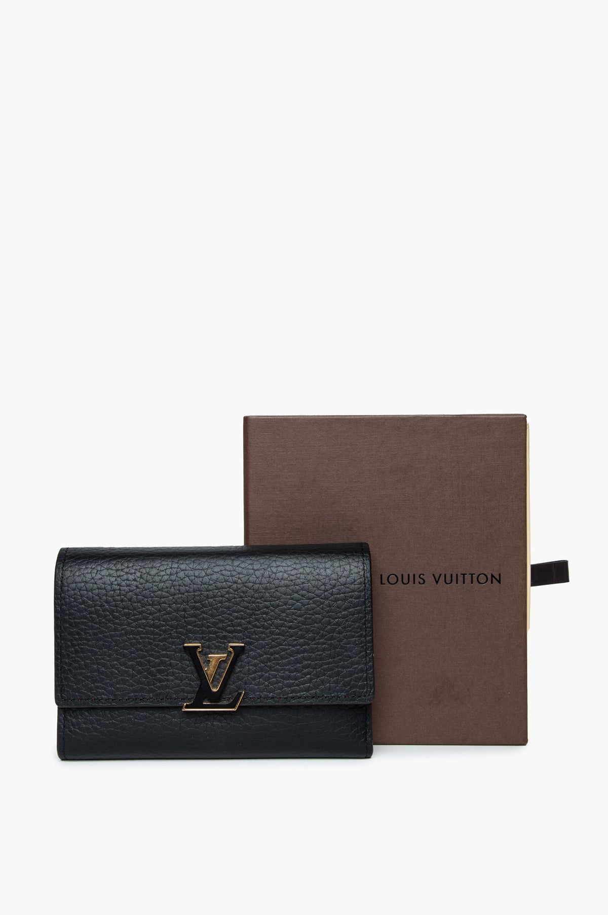 Louis Vuitton Black Capucines Compact Wallet