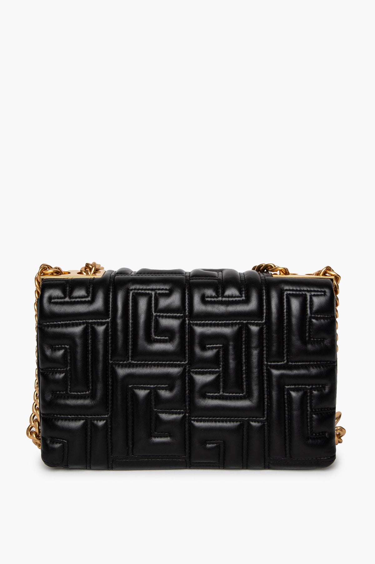 Balmain Black Soft Quilted Lambskin Mini 1945 Shoulder Bag