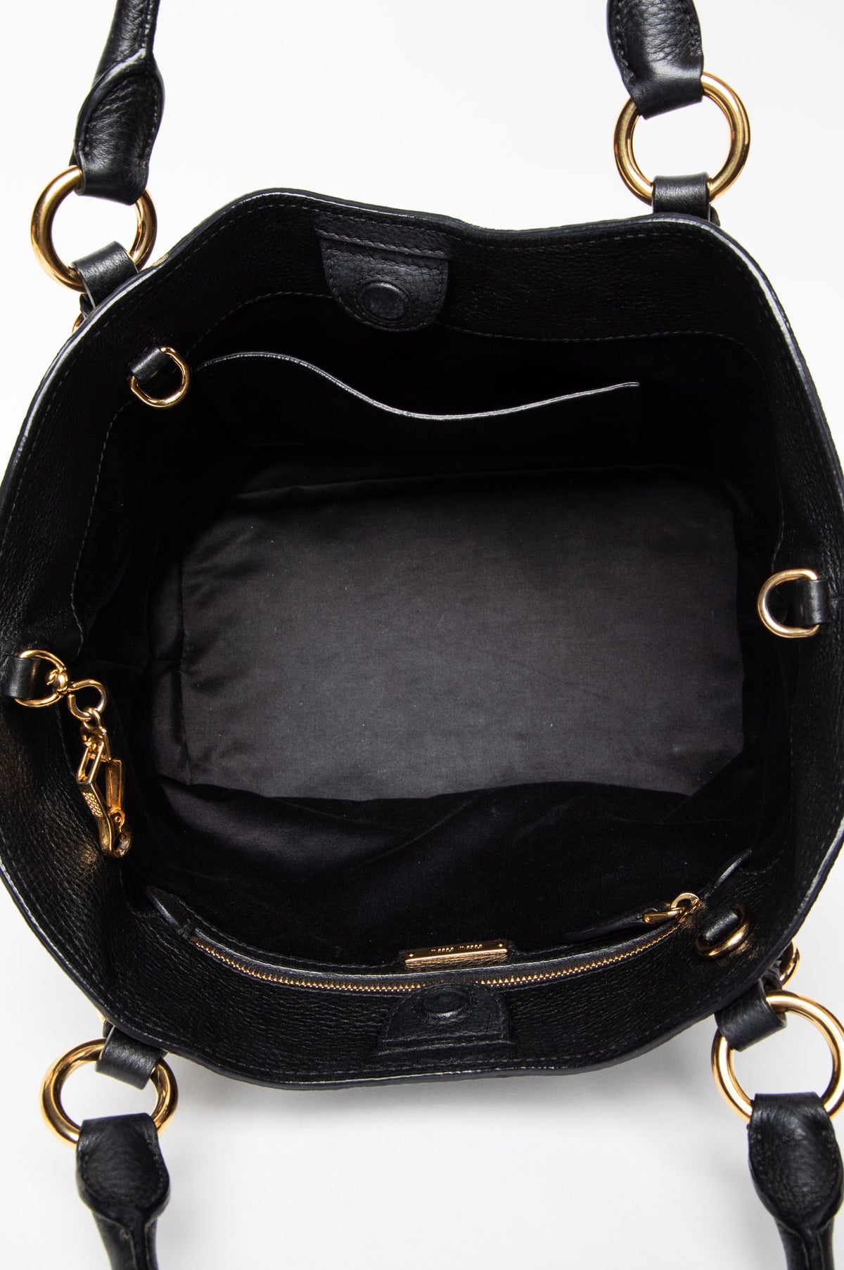 Miu Miu Black Vitello Phenix Tote Bag