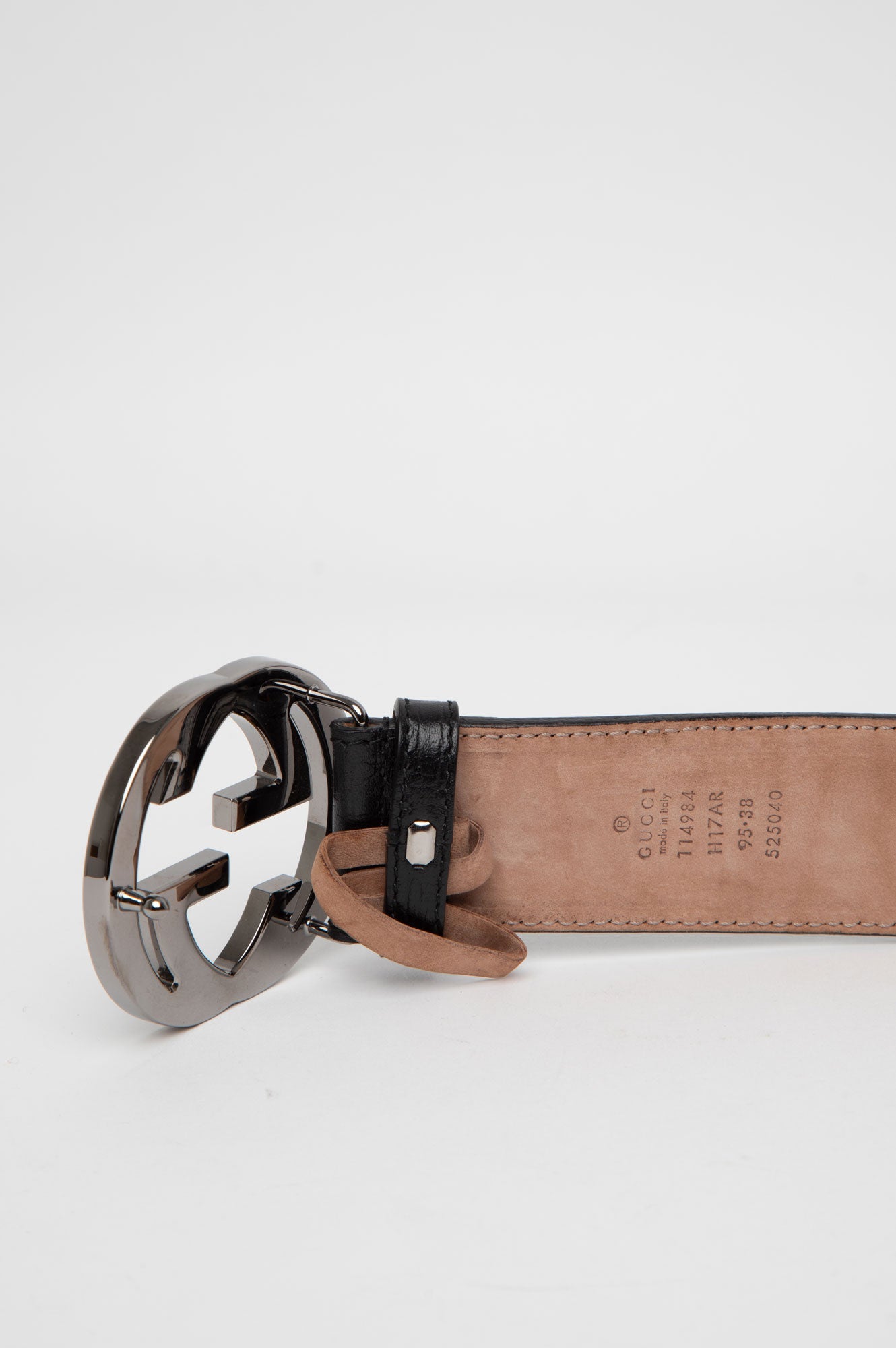 Gucci Red And Green Canvas Leather GG Belt Size 95