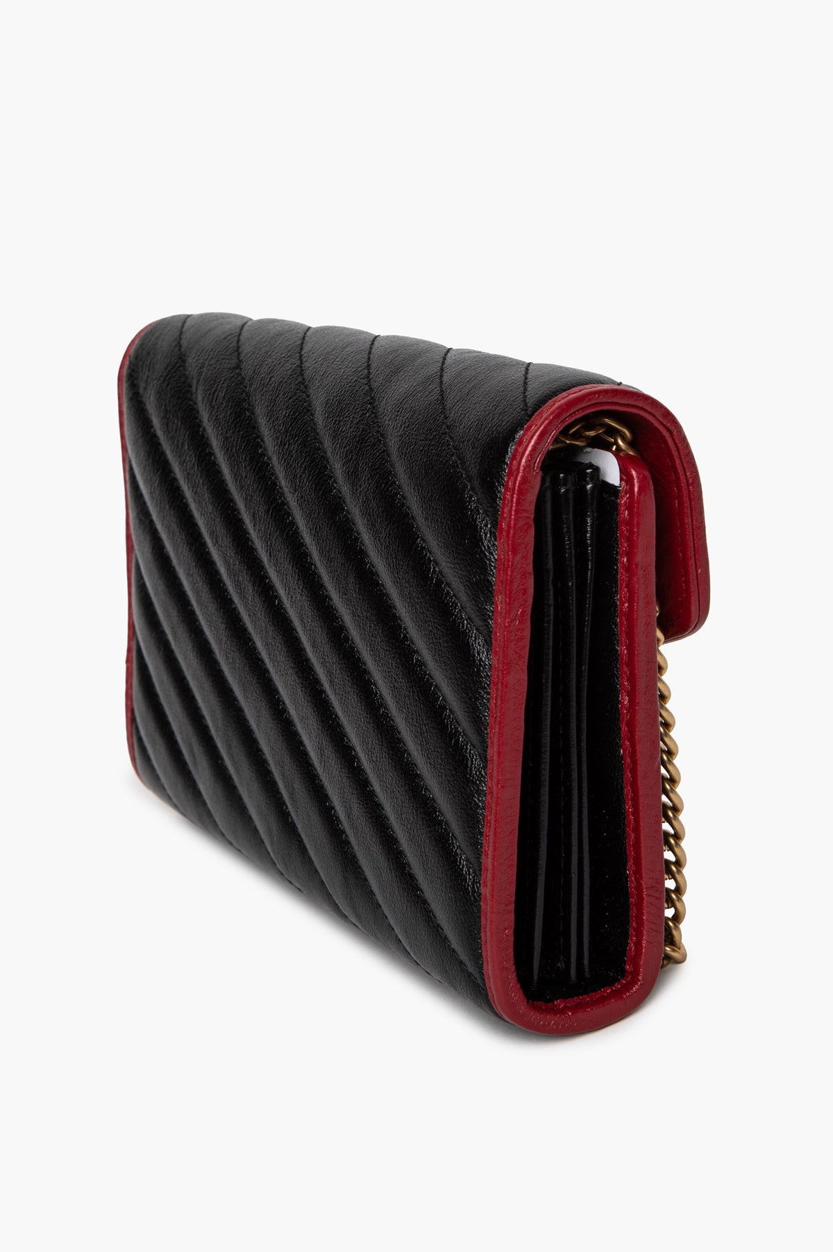 Gucci Matelessé Torchon GG Marmont Chain Wallet