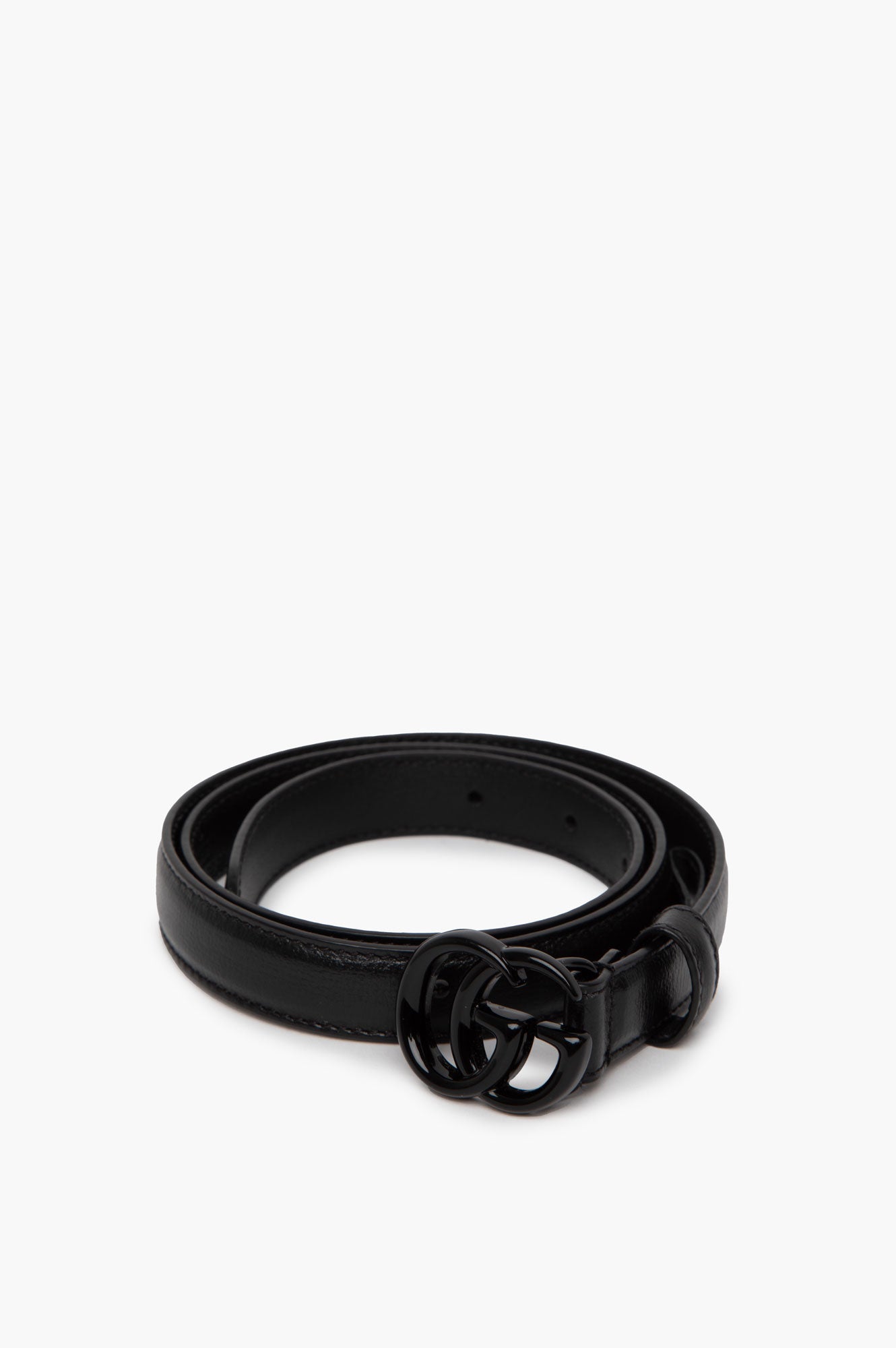 Gucci Black On Black GG 20mm Belt Size 75