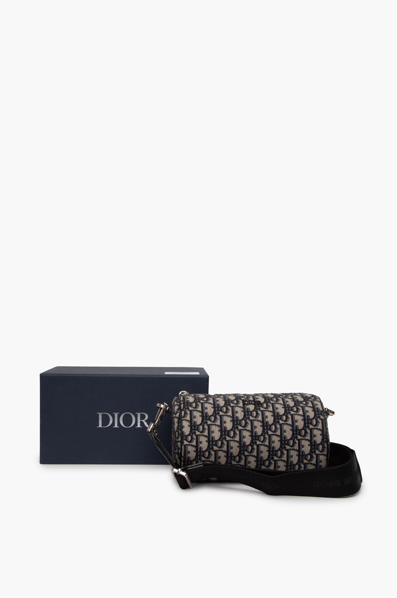 Christian Dior Navy Blue Oblique Roller Bag