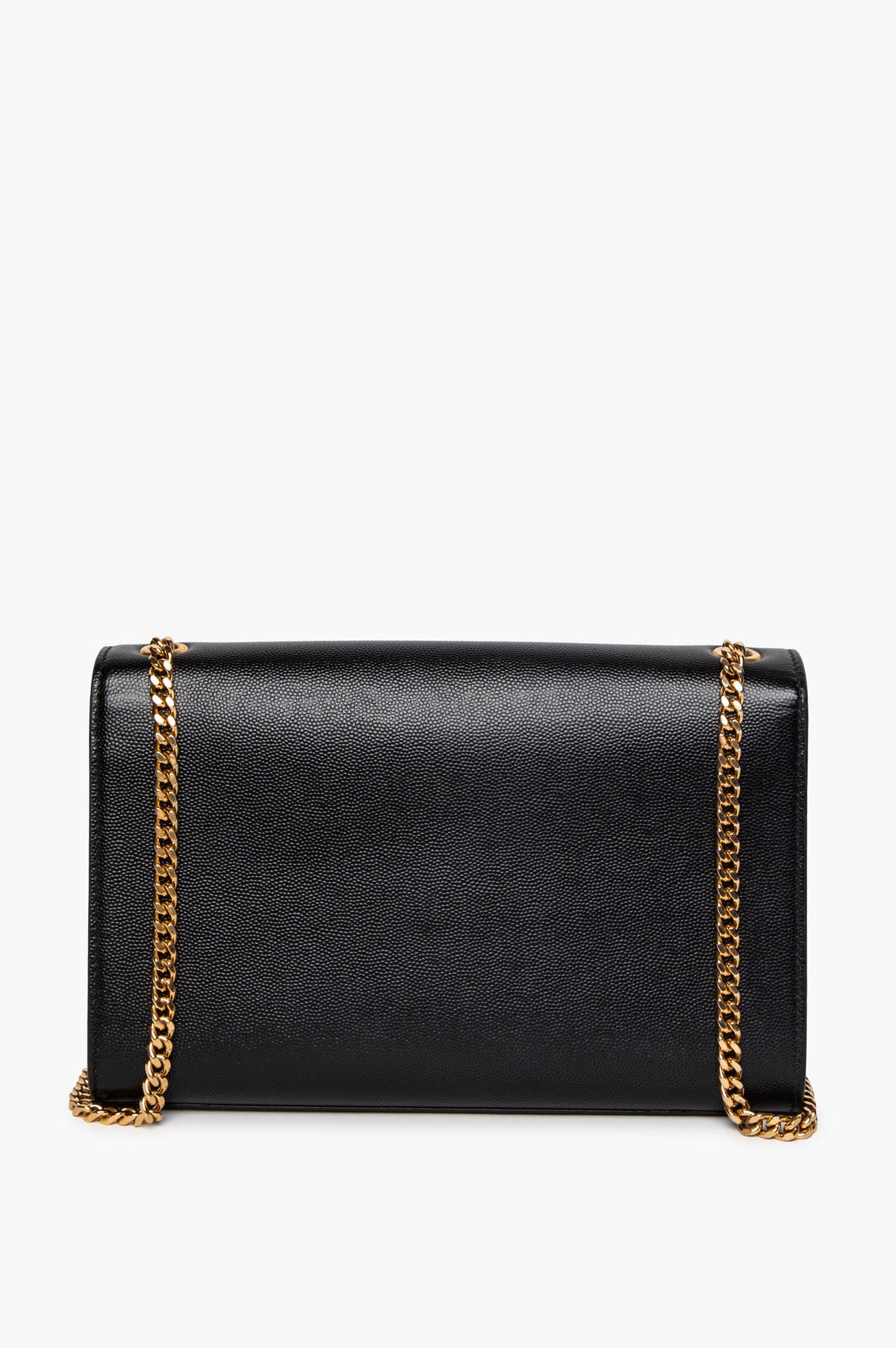 Saint Laurent Black Grain de Poudre Medium Kate Bag