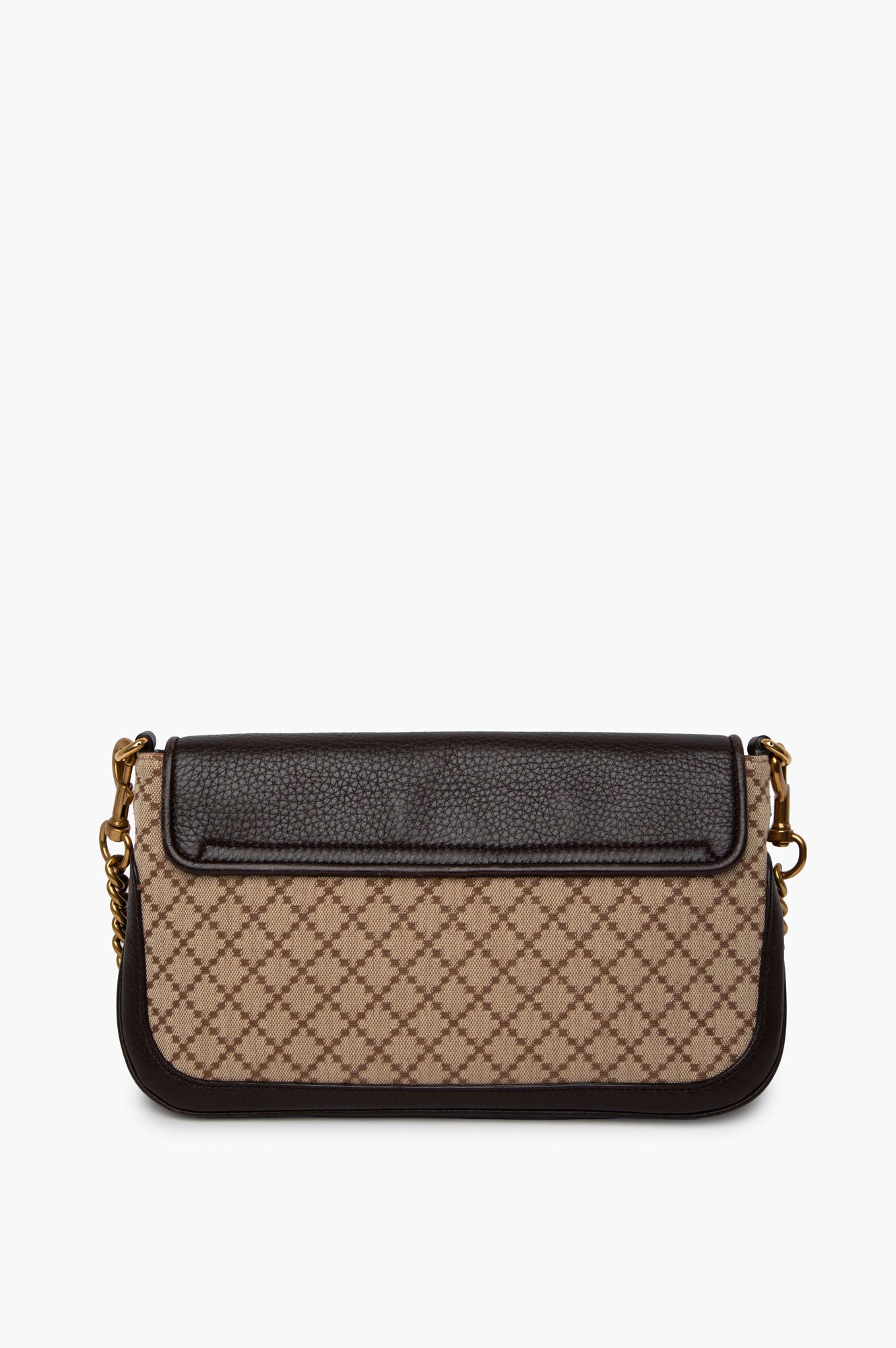 Gucci Brown Diamante Chain Bag