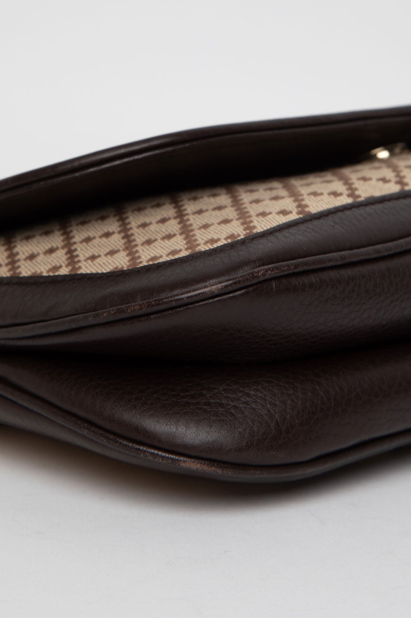 Gucci Brown Diamante Chain Bag