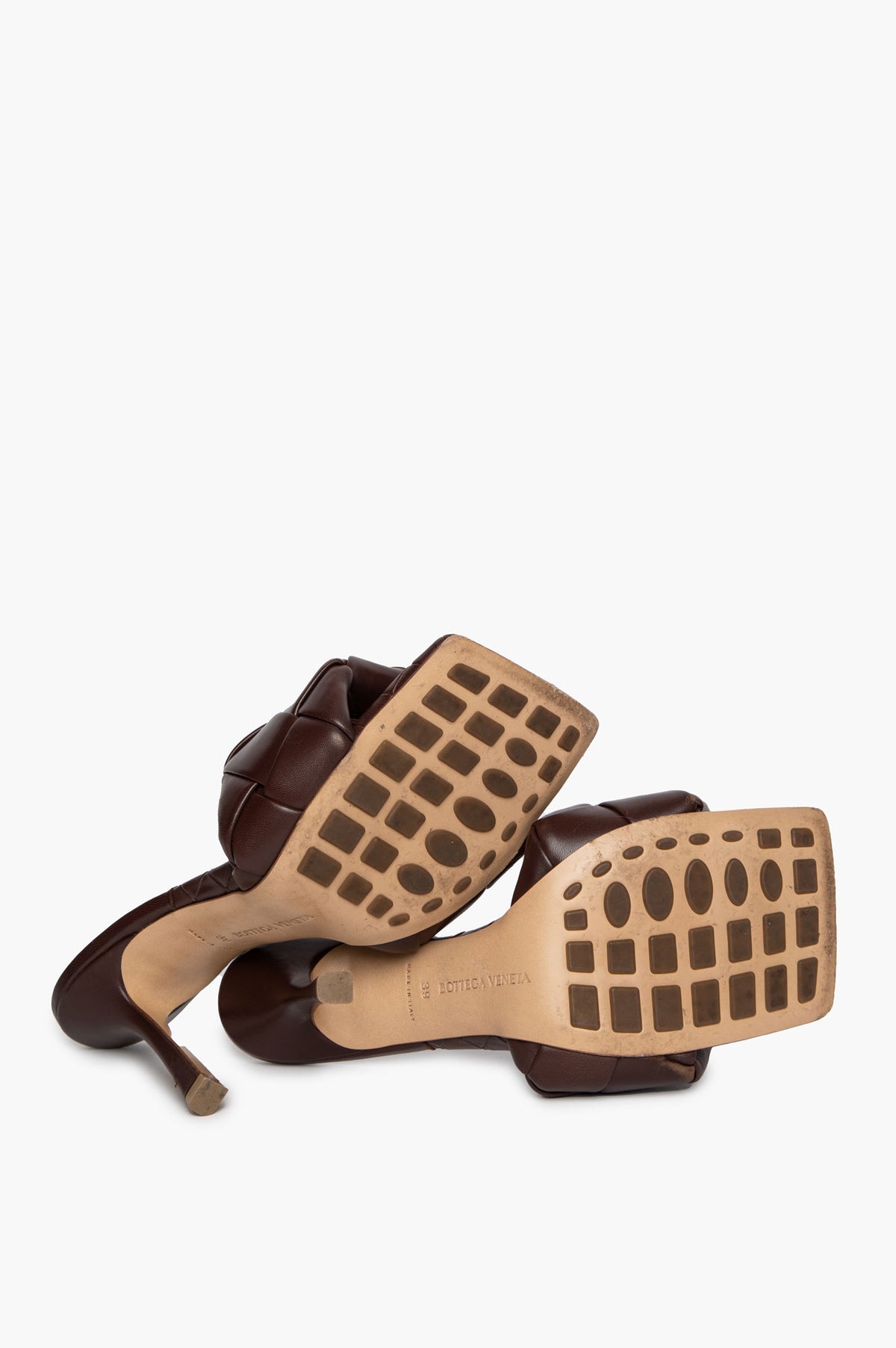 Bottega Veneta Dark Brown Intrecciato Lido Mule Sandals Size 39