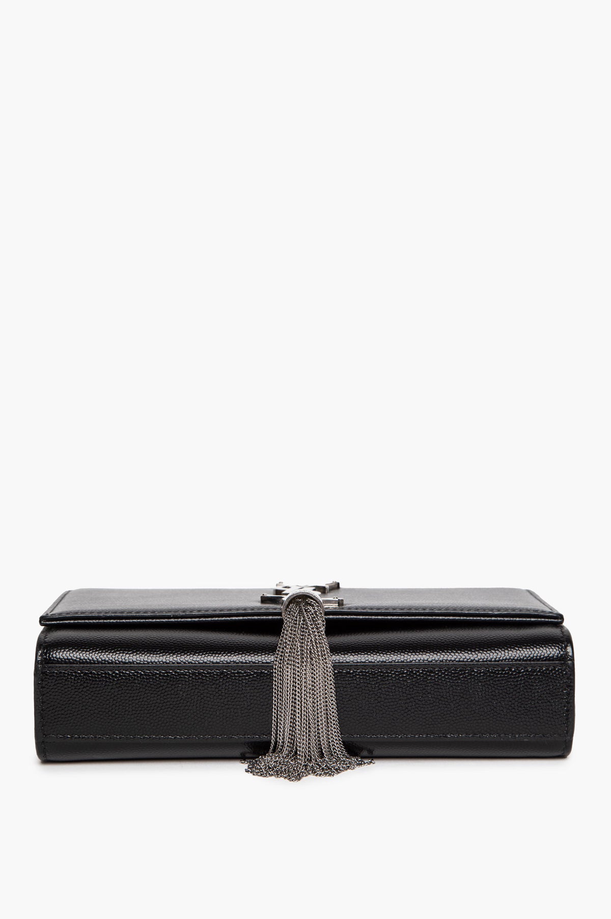 Saint Laurent Black Grain de Poudre Kate Tassel Bag
