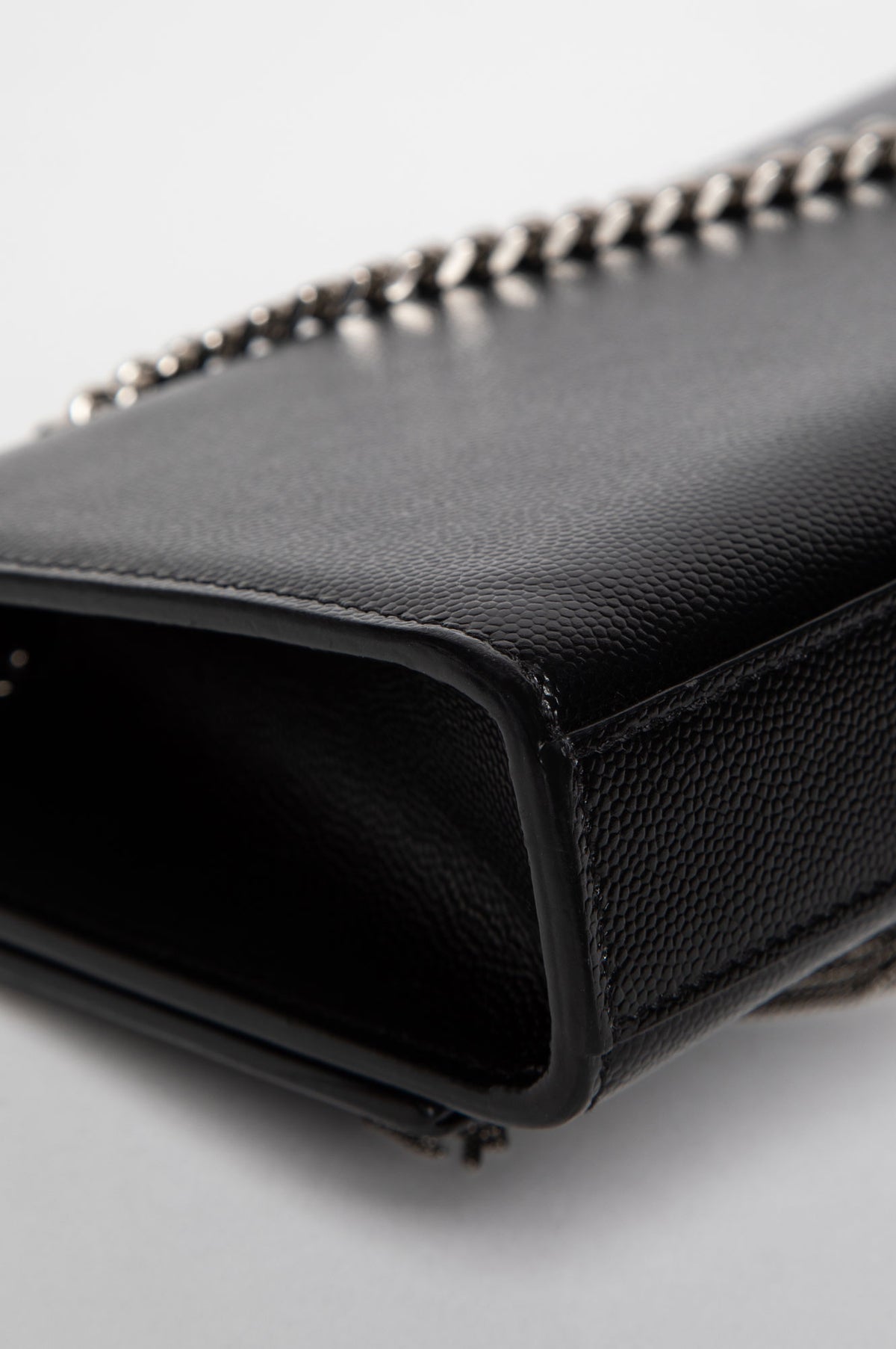 Saint Laurent Black Grain de Poudre Kate Tassel Bag