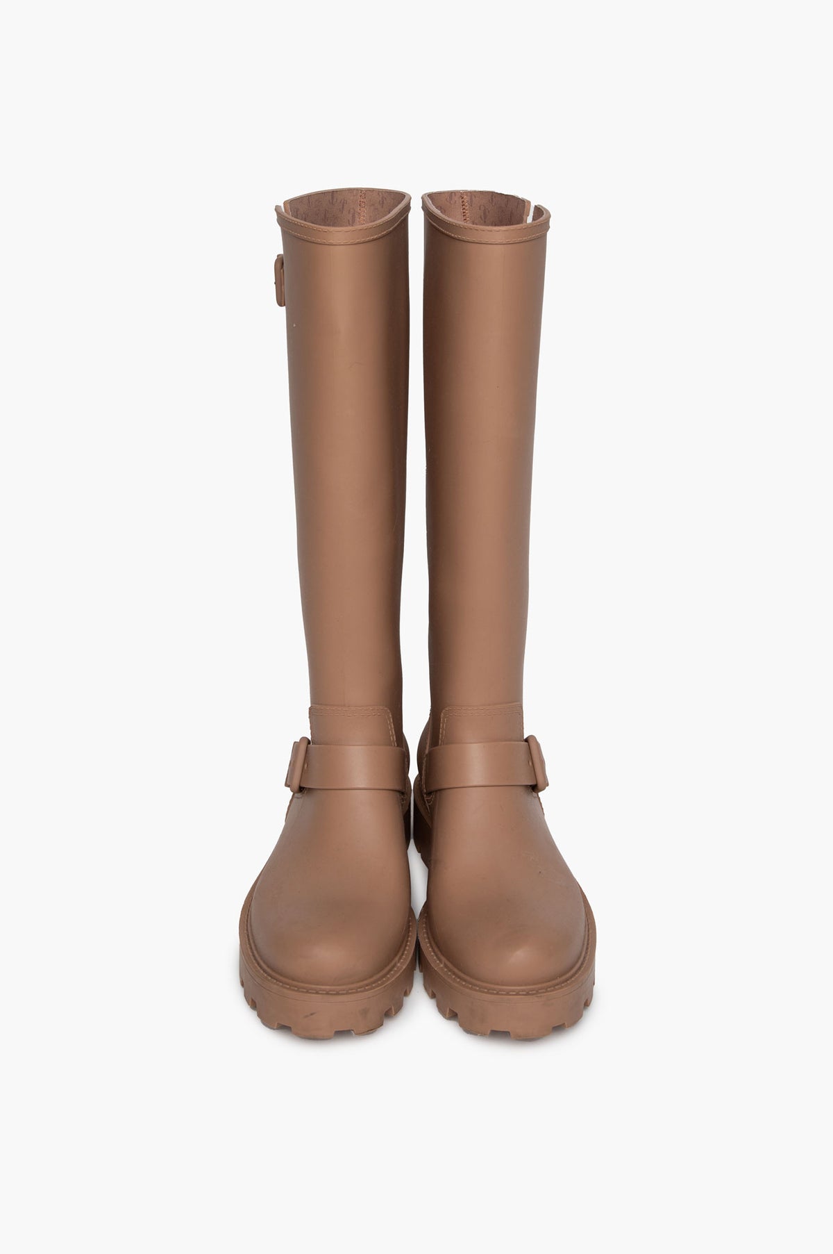 Jimmy Choo Camel Rubber Yael Rain Boots Size 39
