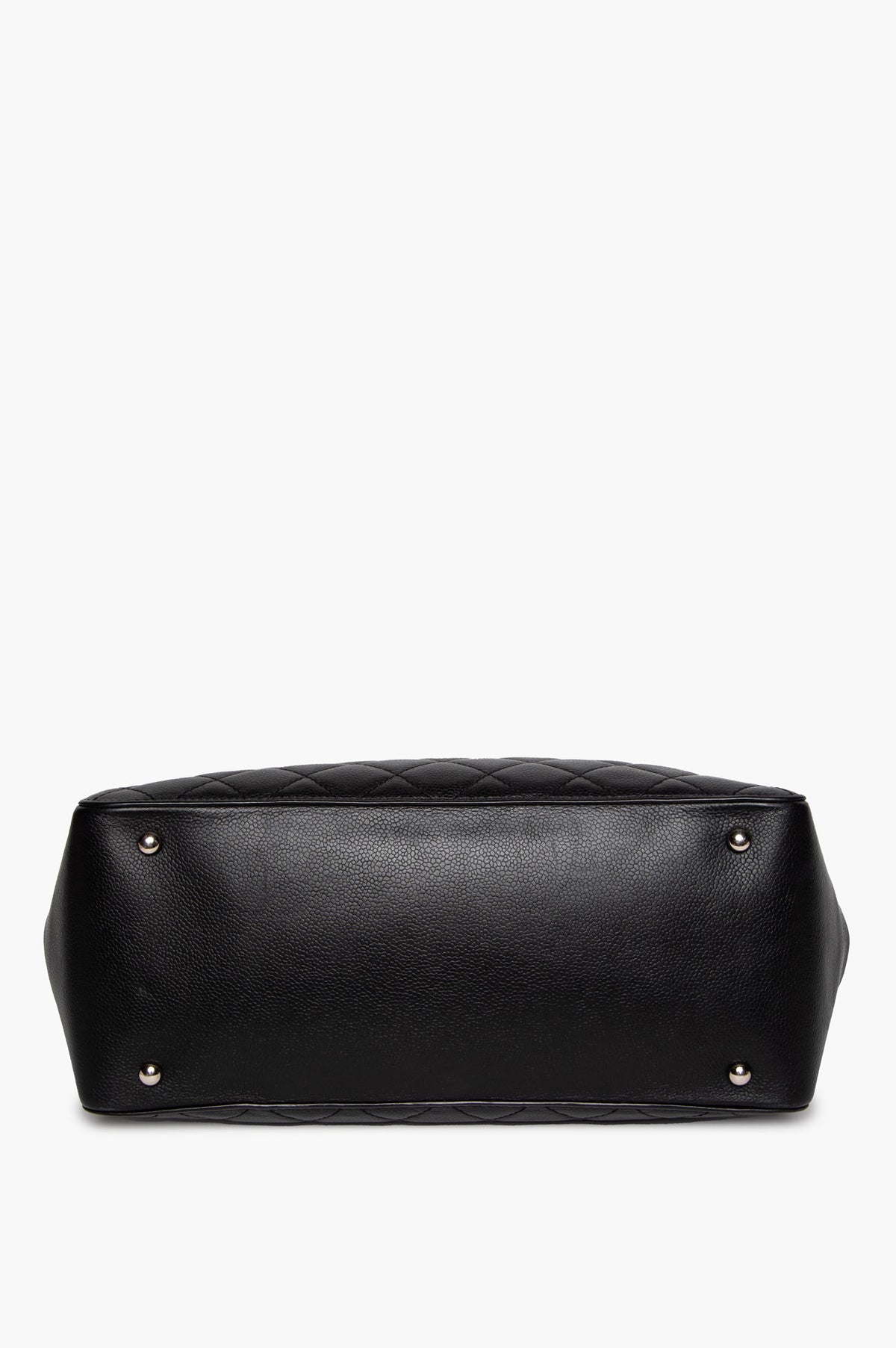Chanel Black Quilted Caviar Box Shopping Tote