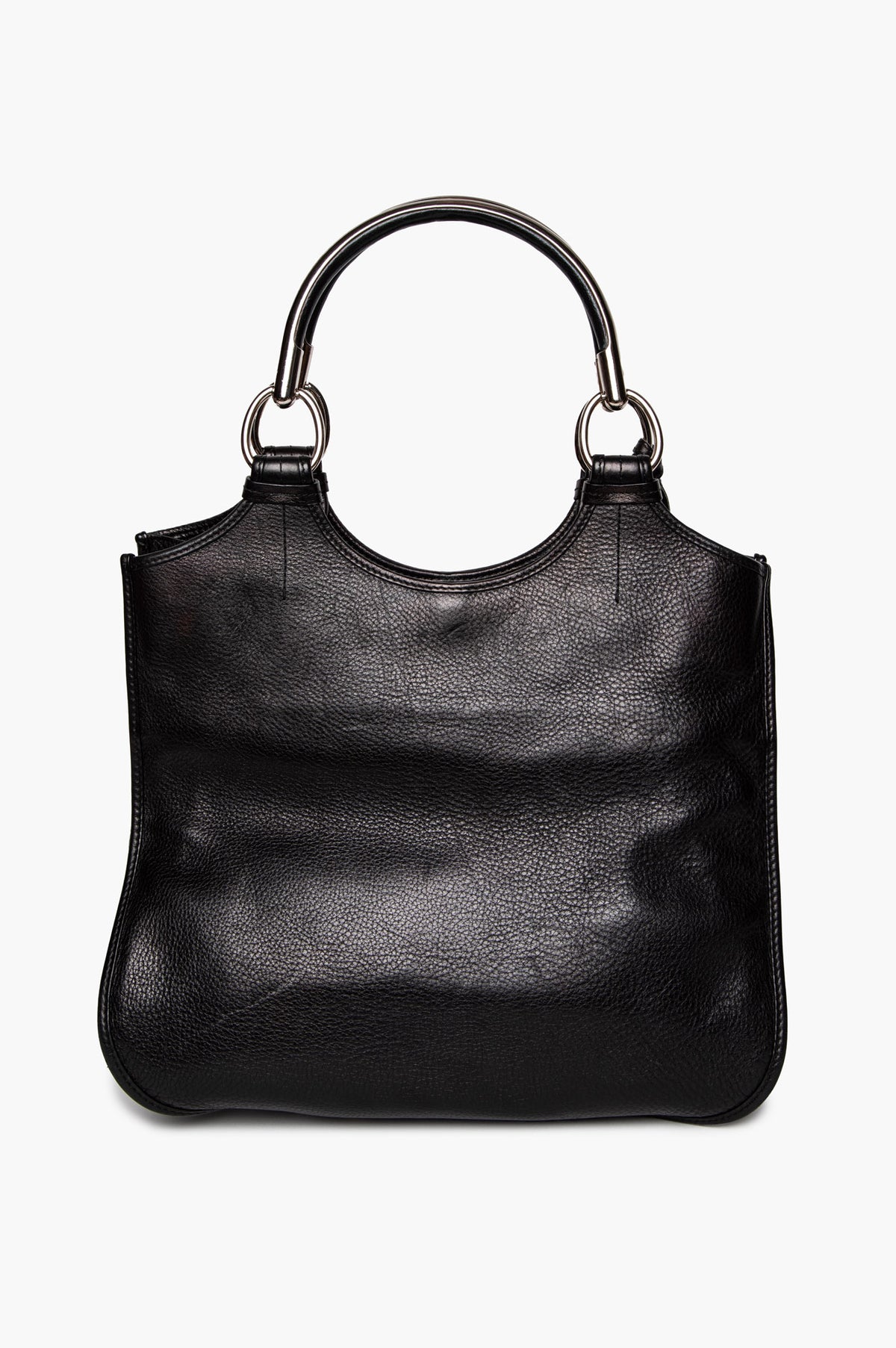 Christian Dior Black Leather 61 Hobo Tote