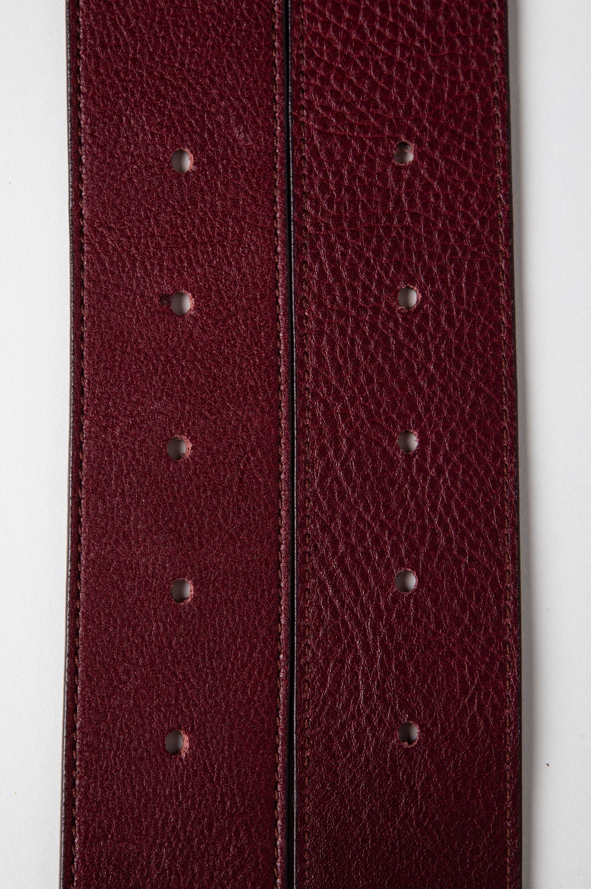 Alexander McQueen Burgundy Leather Belt